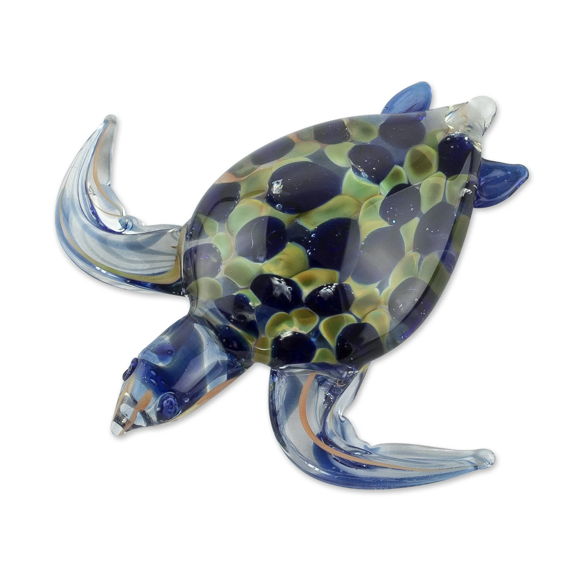 Loggerhead Turtle Handmade Art Glass Loggerhead Turtle Figurine - Image 3