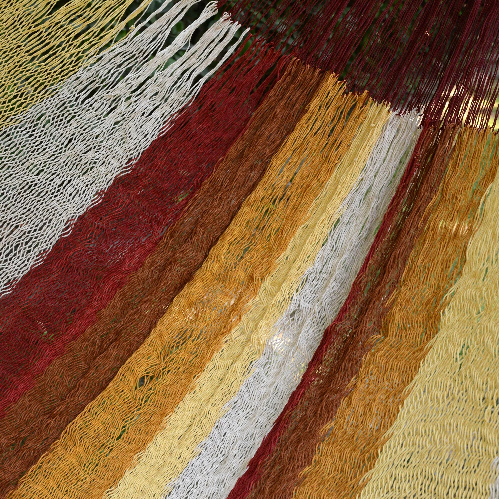 Loreto Mexican Multicolor Cotton Maya Hammock - Image 4