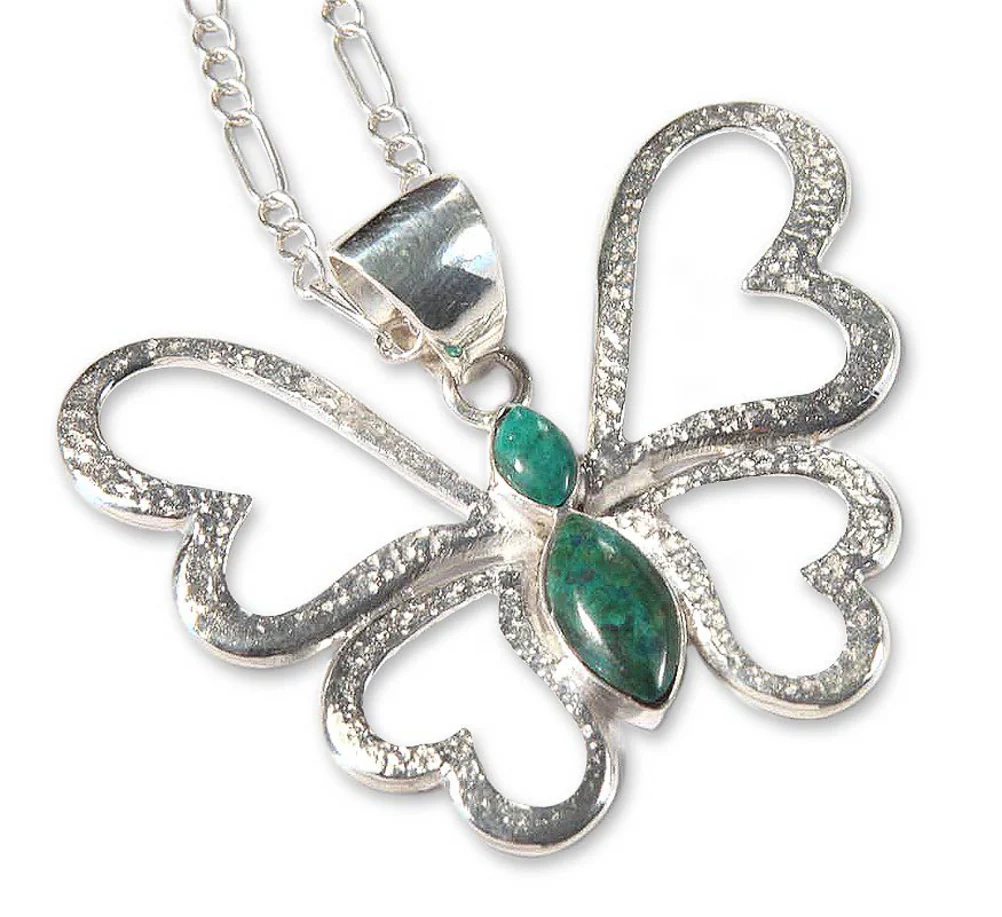 Love Butterfly Chrysocolla Necklace - Image 2