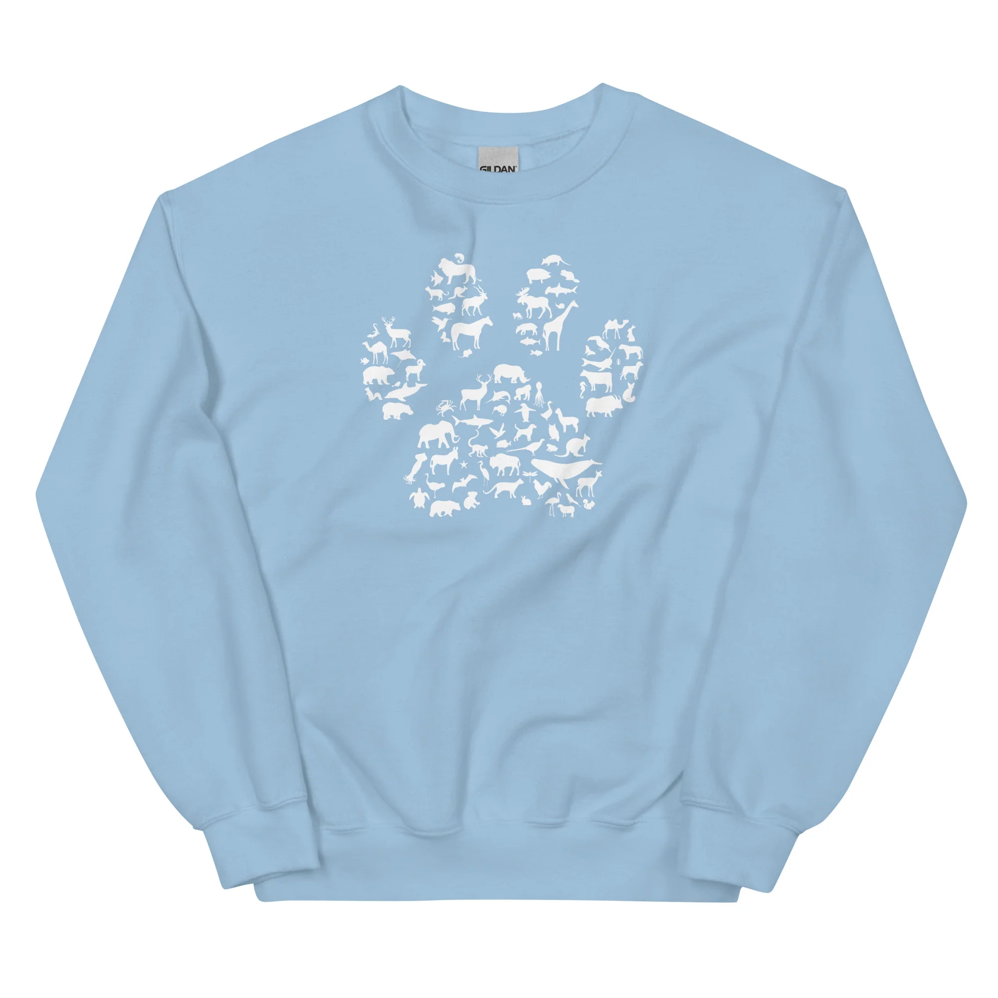 Love for All Animals Paw Print Crewneck Sweatshirt - Image 7