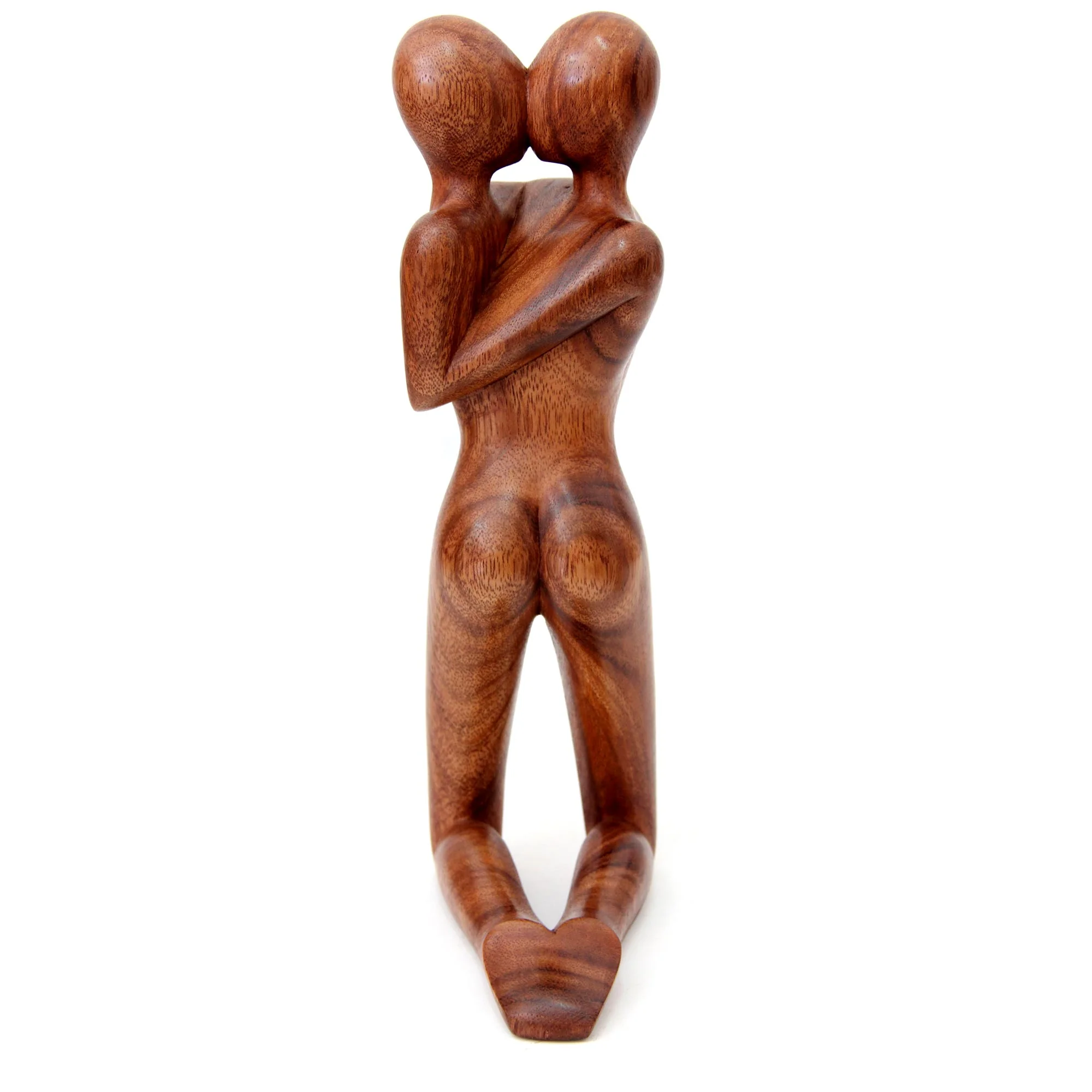 Love in Love Artisan Crafted Romantic Wood Sculpture - Image 4