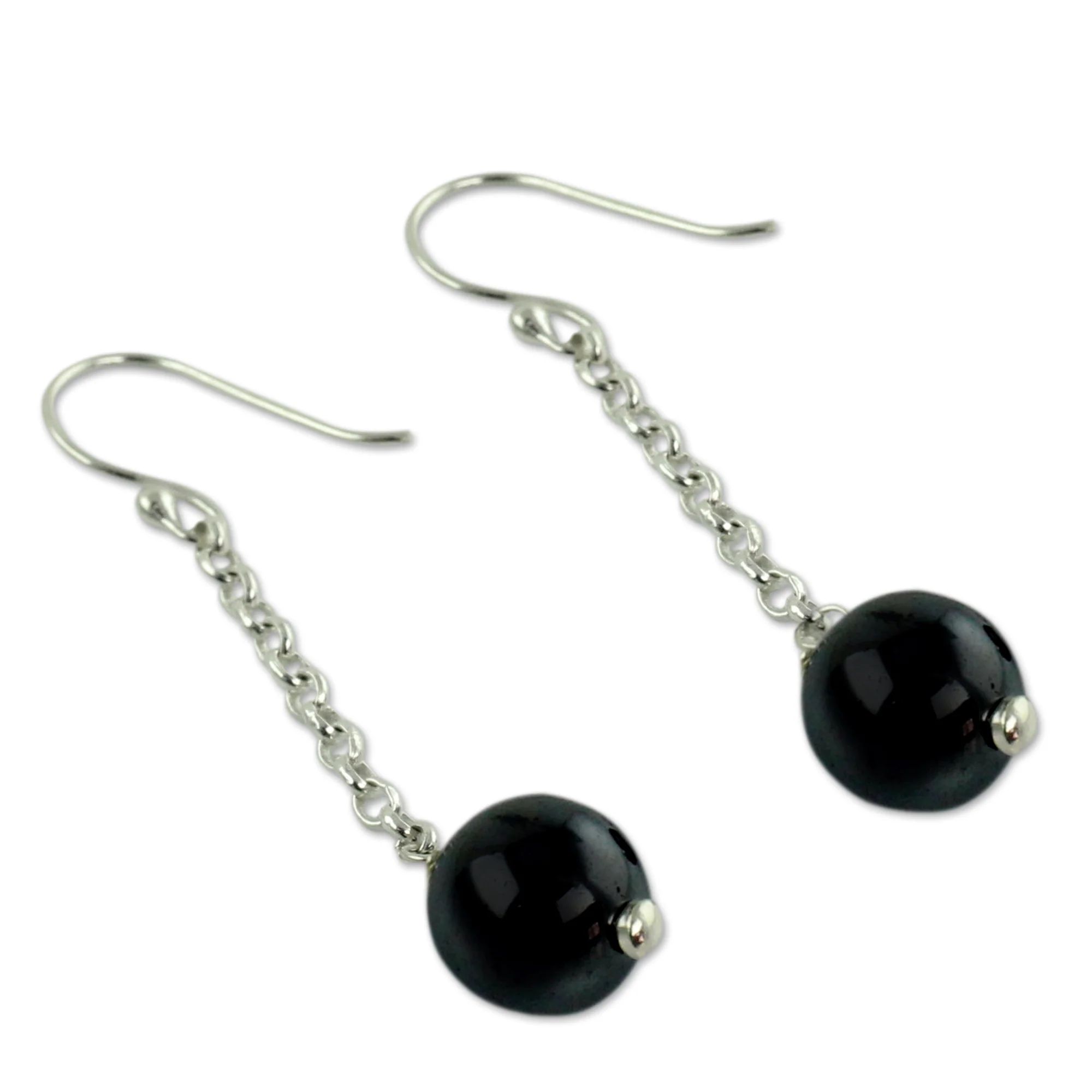 Love Pendulums Hematite dangle earrings - Image 3