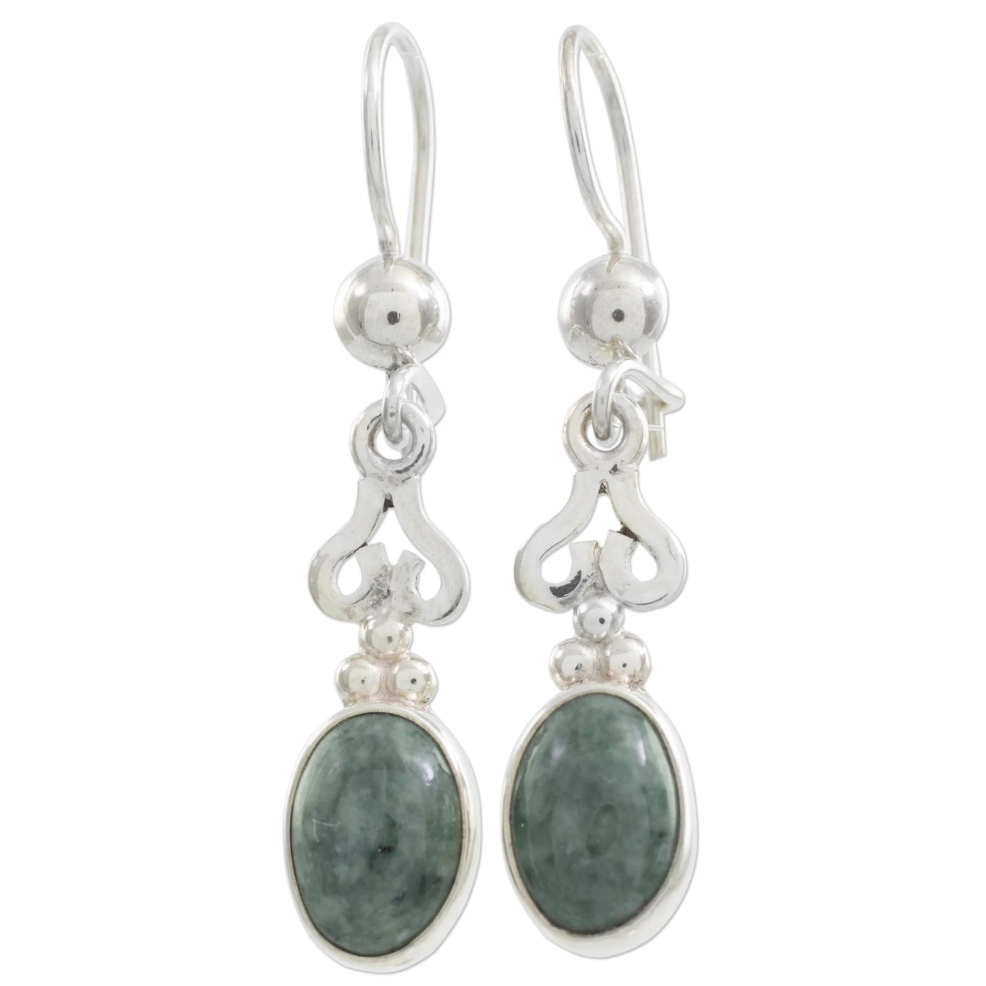 Love Poem Jade dangle earrings - Image 2