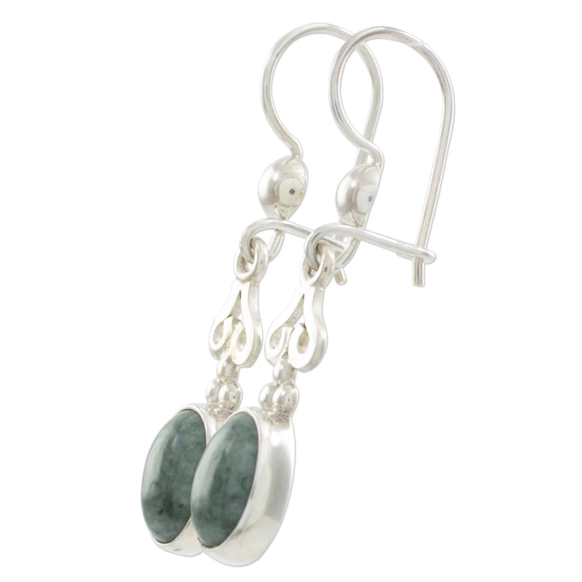 Love Poem Jade dangle earrings - Image 3