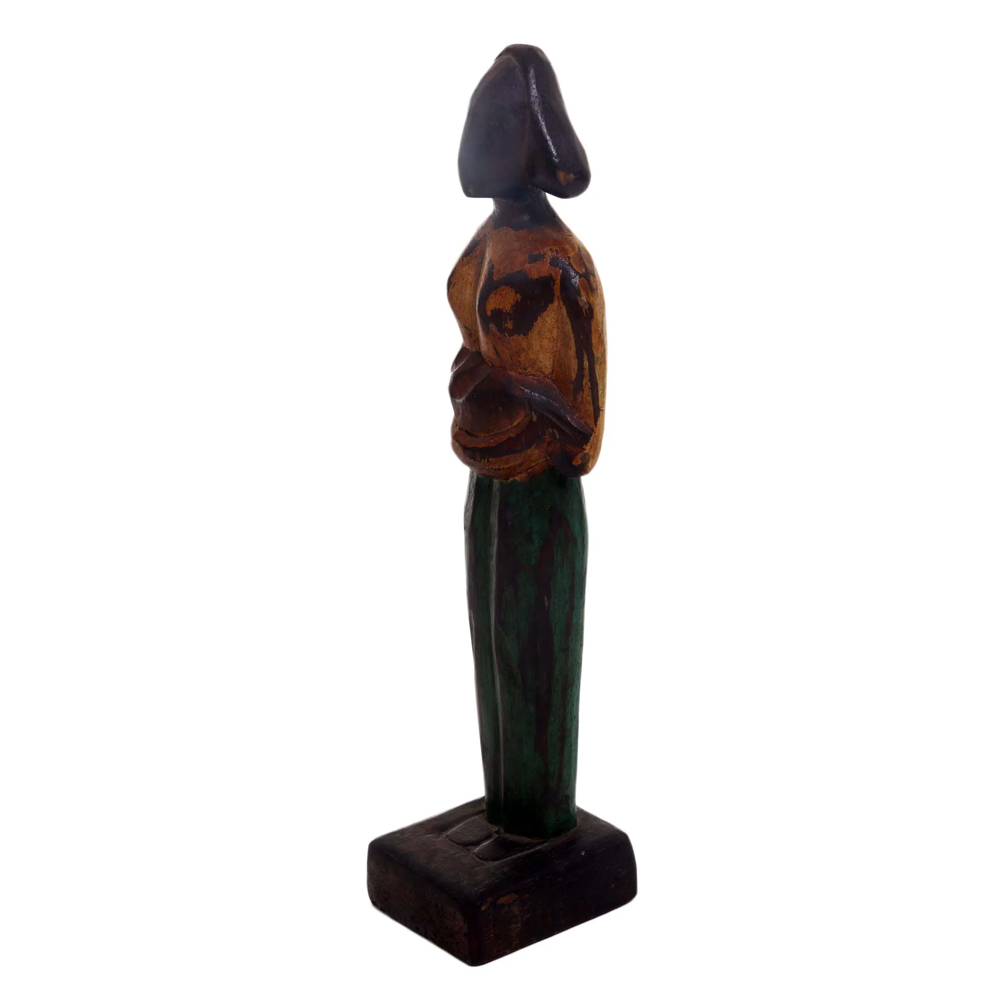 Lovely Mother Lovely Mother and Child Sculpture in Hand Carved Wood - Image 4