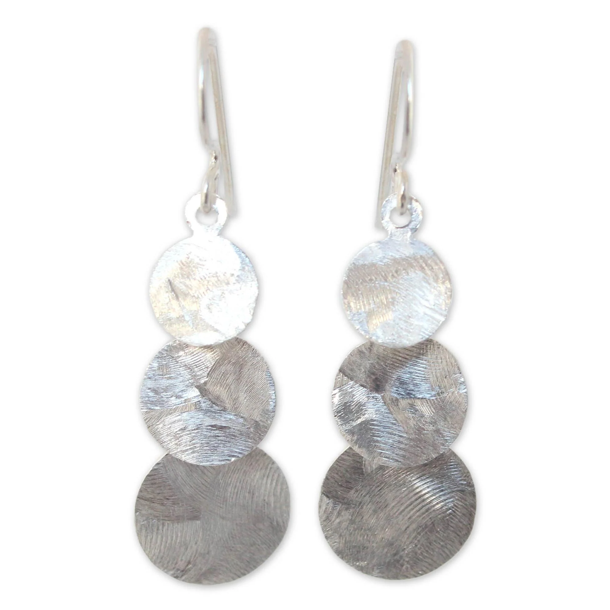 Lunar Fanfare Sterling Silver Dangle Earrings - Image 2