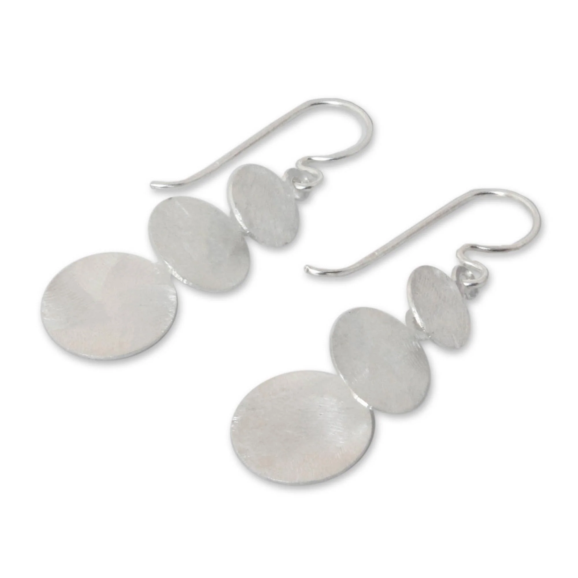 Lunar Fanfare Sterling Silver Dangle Earrings - Image 3