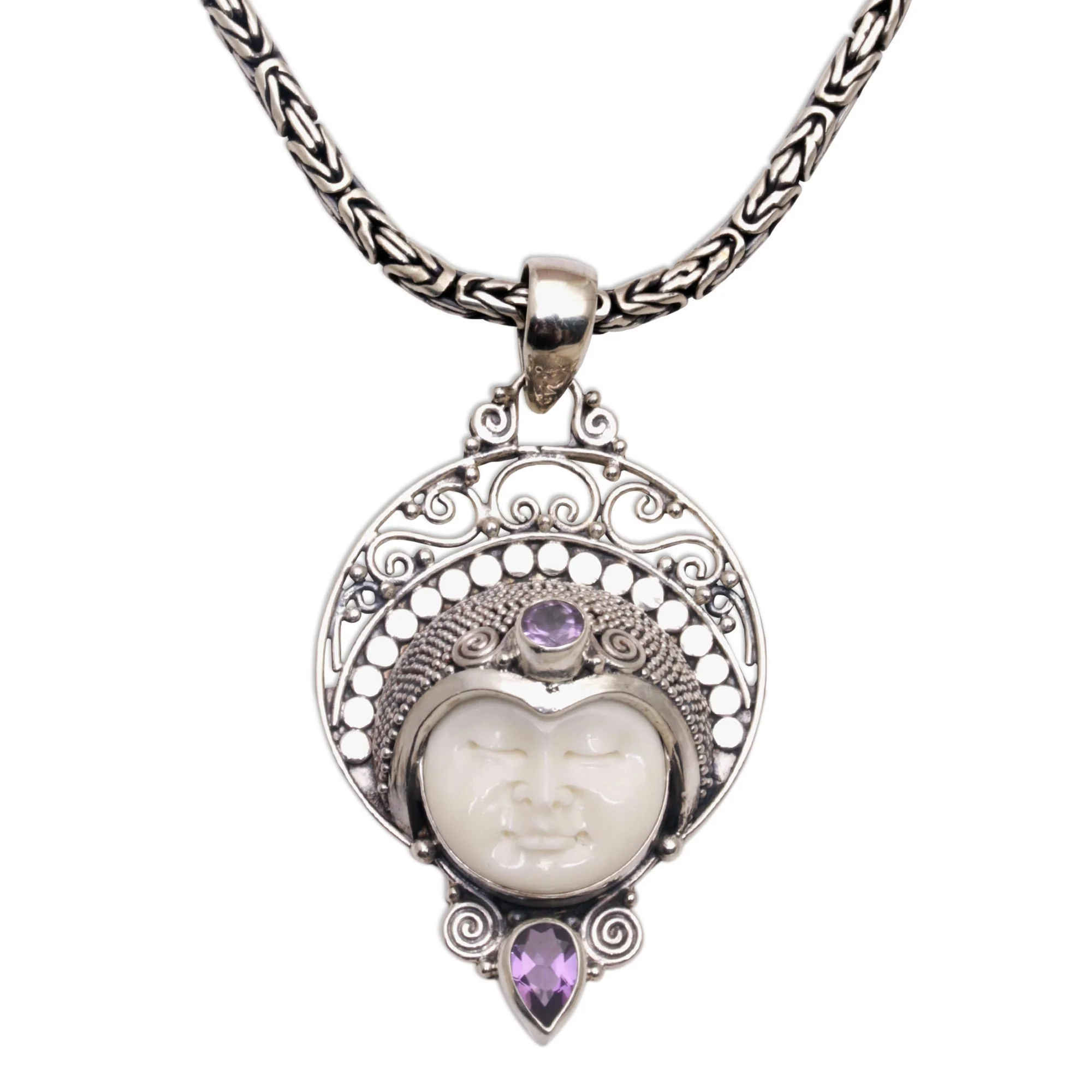 Lunar Queen Amethyst Pendant Necklace - Image 2