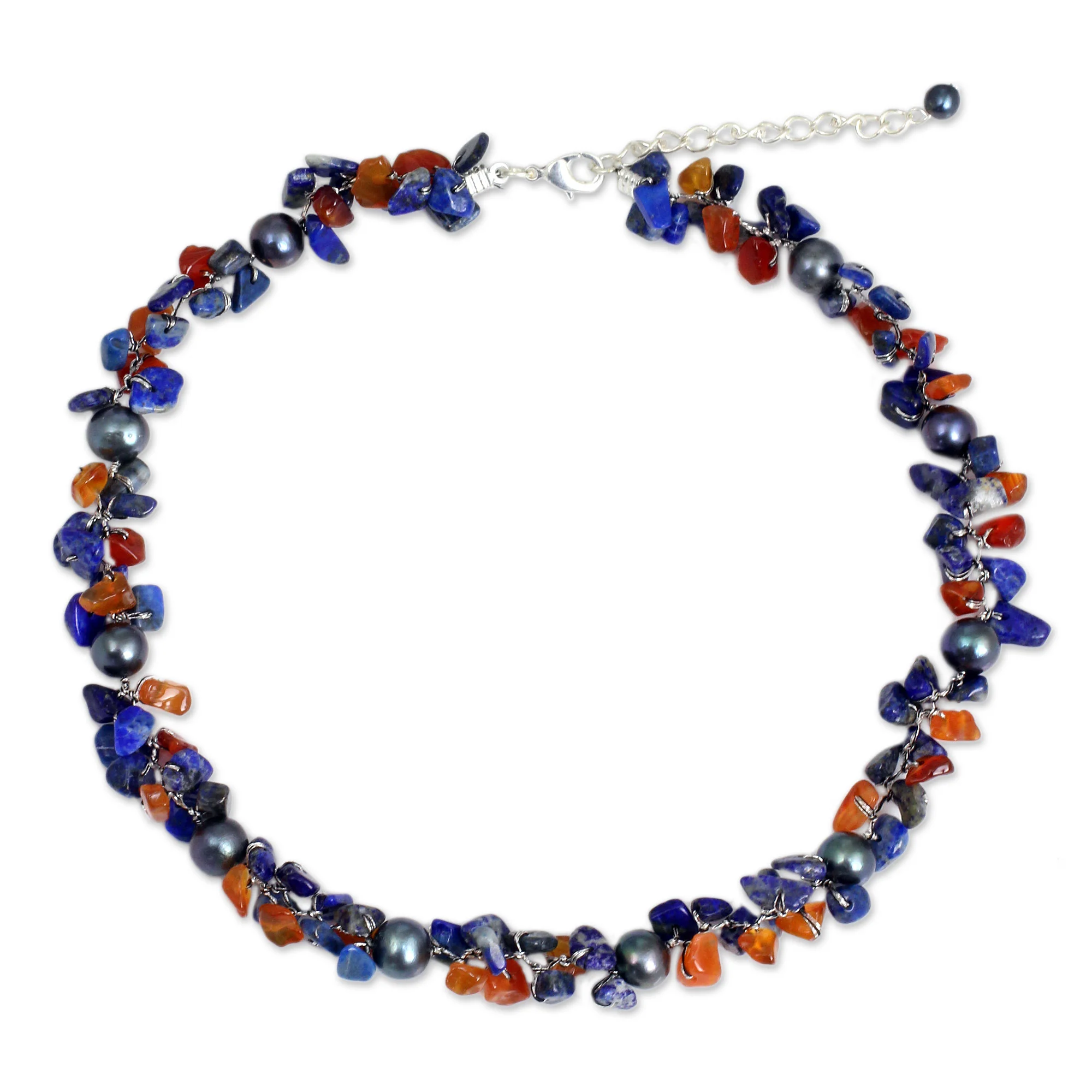 Luscious Chic Multi-Gem Beaded Necklace - Image 2