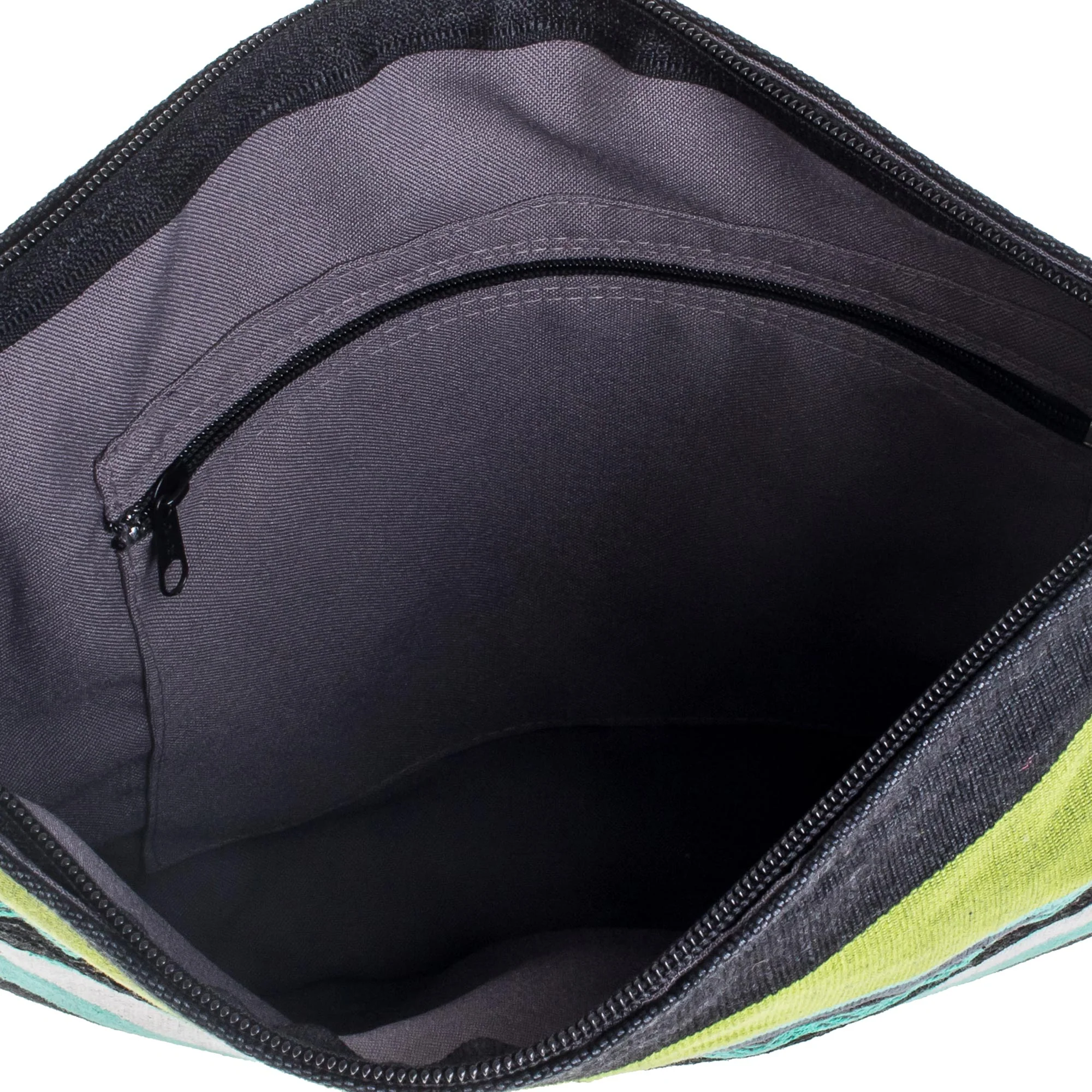 Luscious Green Handcrafted Cotton Shoulder Bag Lined - Image 5