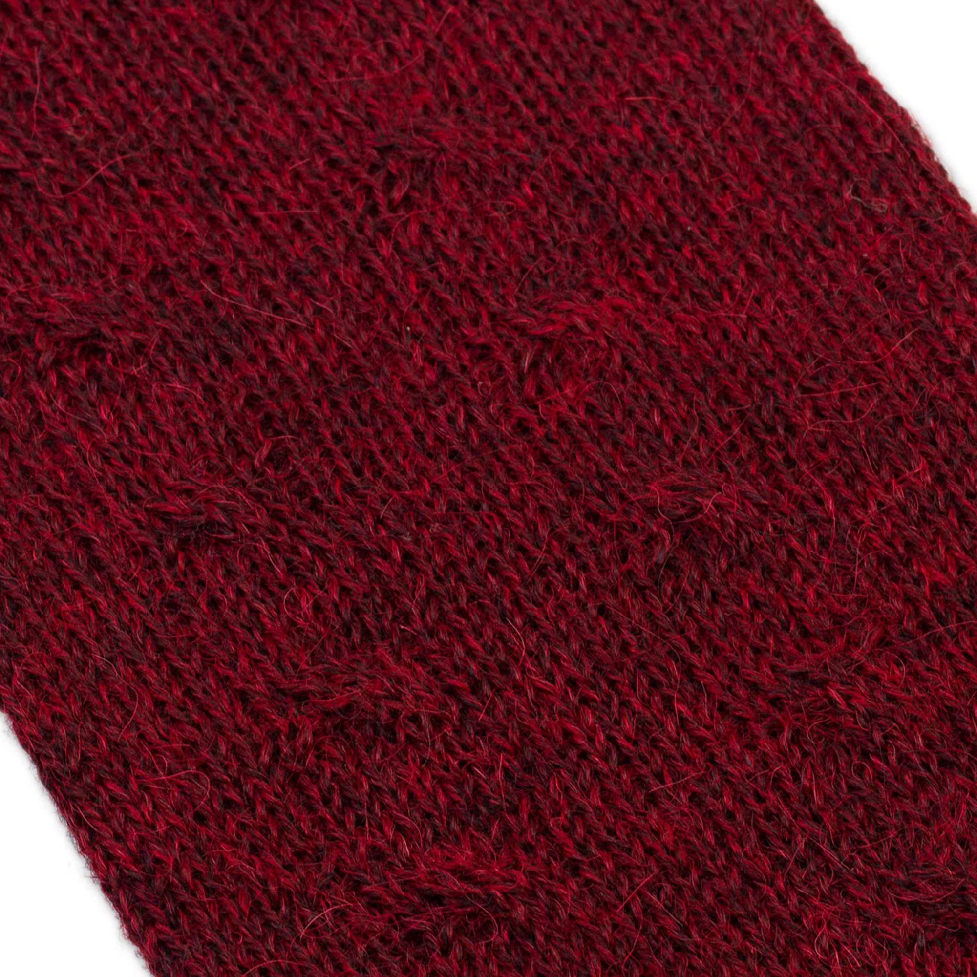 Luscious Twist in Burgundy Burgundy 100% Baby Alpaca Cable Knit Fingerless Mitts - Image 5