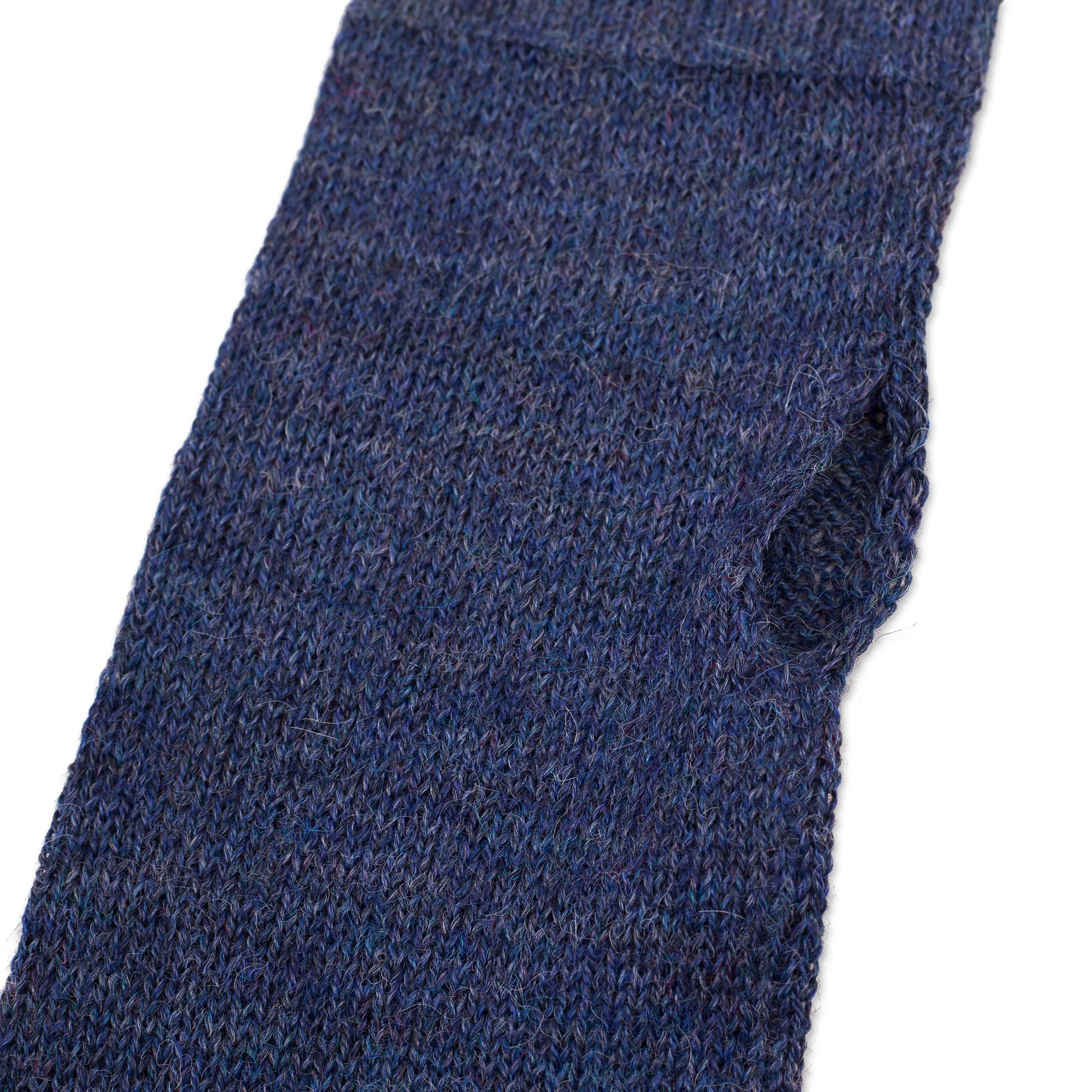 Luscious Twist in Navy Navy 100% Baby Alpaca Cable Knit Fingerless Mitts from Peru - Image 4