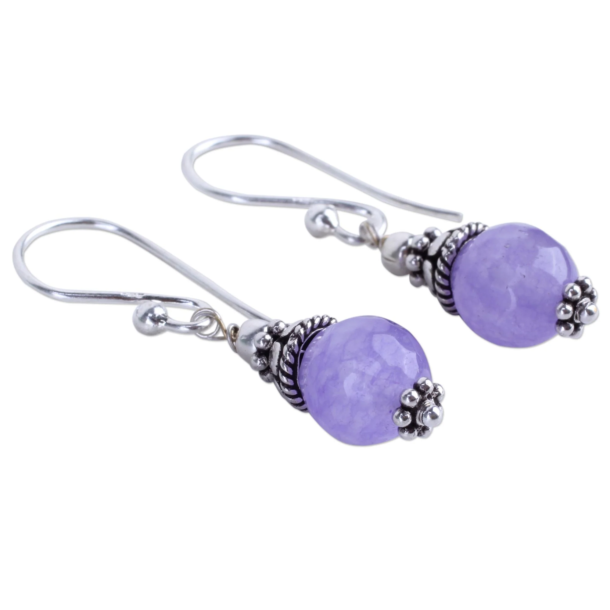 Magical Glow Agate Silver Dangle Earrings - Image 3
