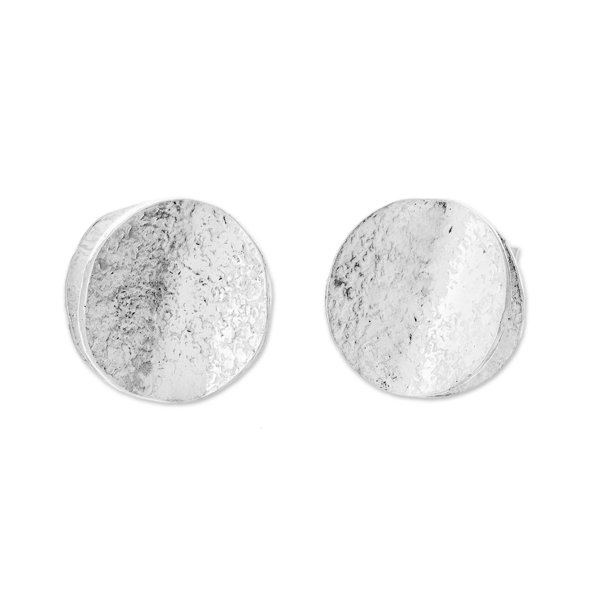 Magnetic Attraction Modern Sterling Silver Stud Earrings from Peru - Image 2