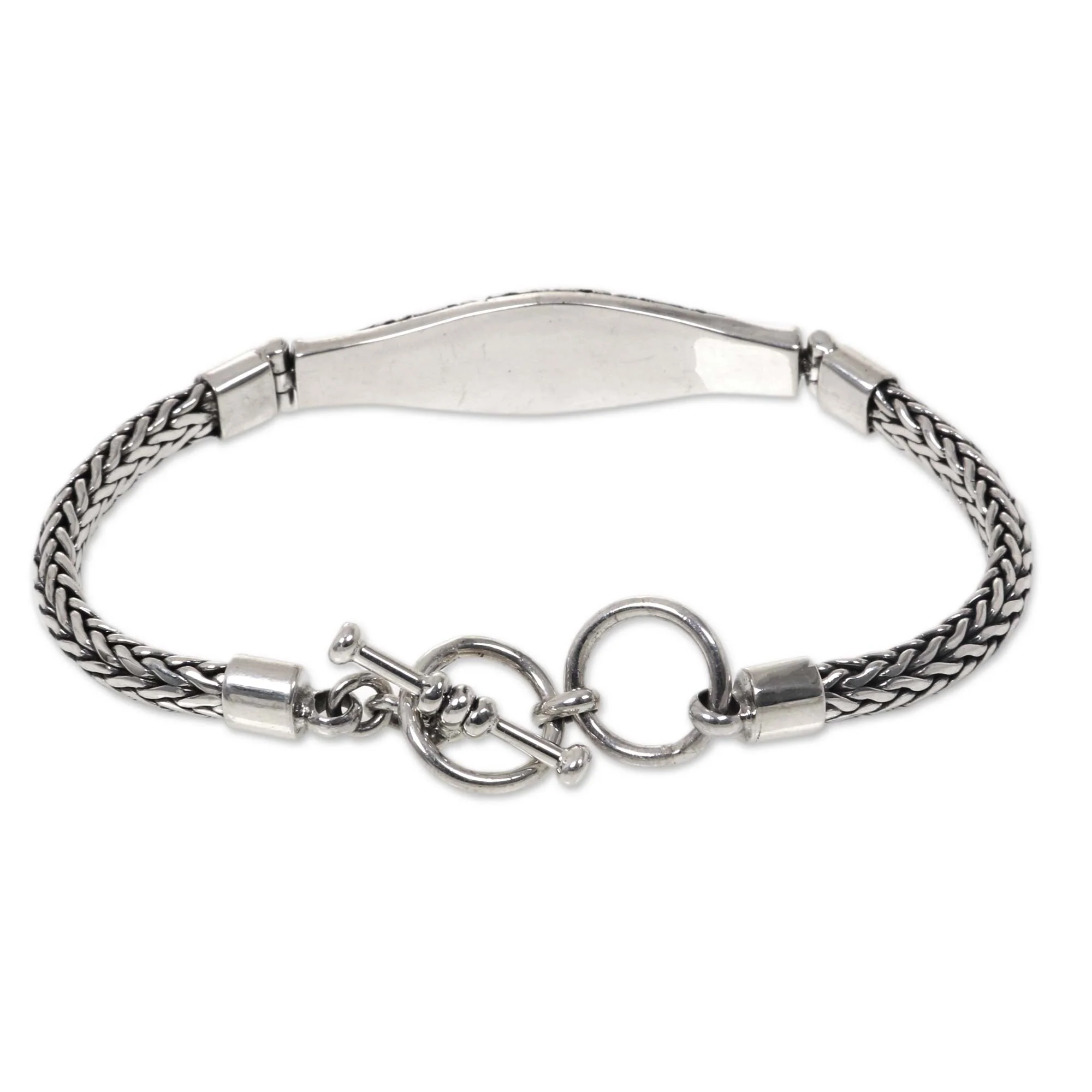 Magnificent Wave Sterling Silver Naga Chain Bracelet from Bali - Image 4