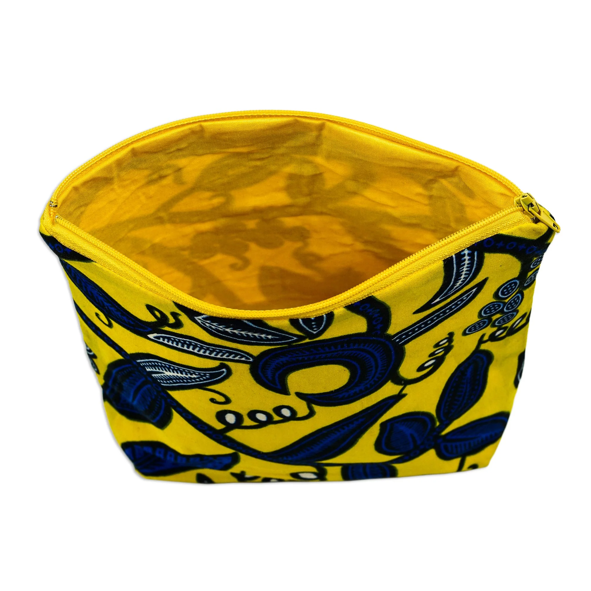 Makeup Your Move Printed Cotton Cosmetic Bag fro Ghana - Image 3