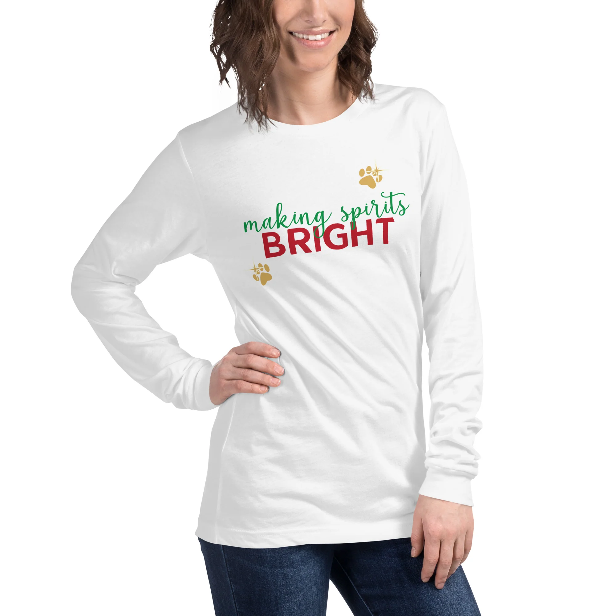 Making Spirits Bright Long Sleeve Tee - Image 2