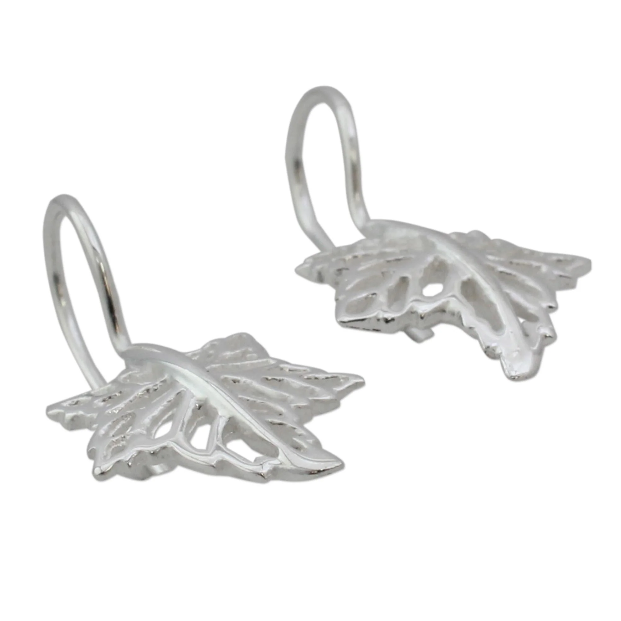 Maple Freeze Artisan Crafted Sterling Silver Drop Earrings - Image 3