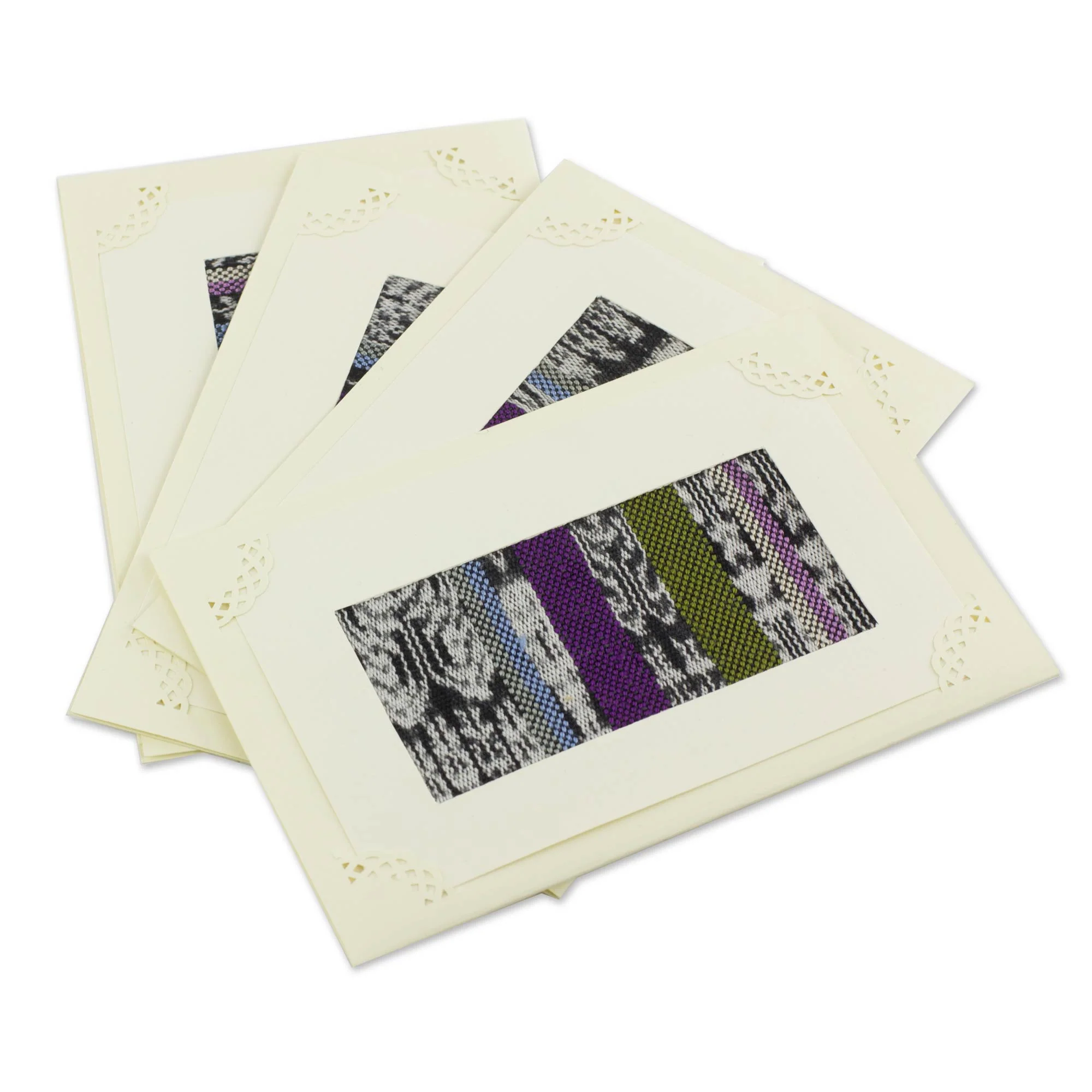 Maya Blues Maya Weavings Greeting Cards from Guatemala (Set of 4) - Image 2