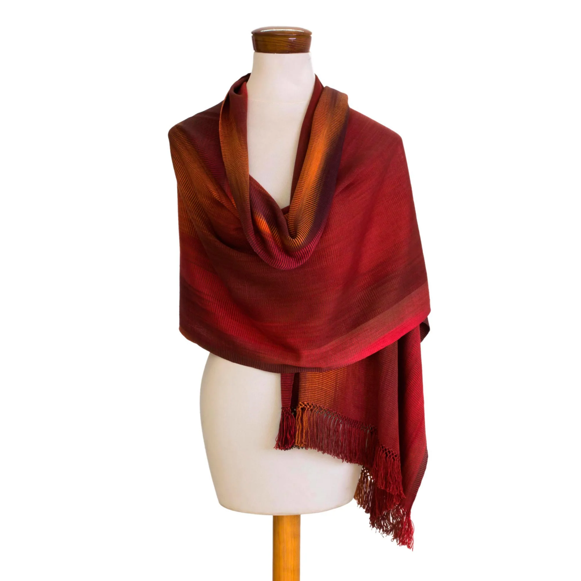 Maya Firebird Unique Rayon Chenille Shawl - Image 5