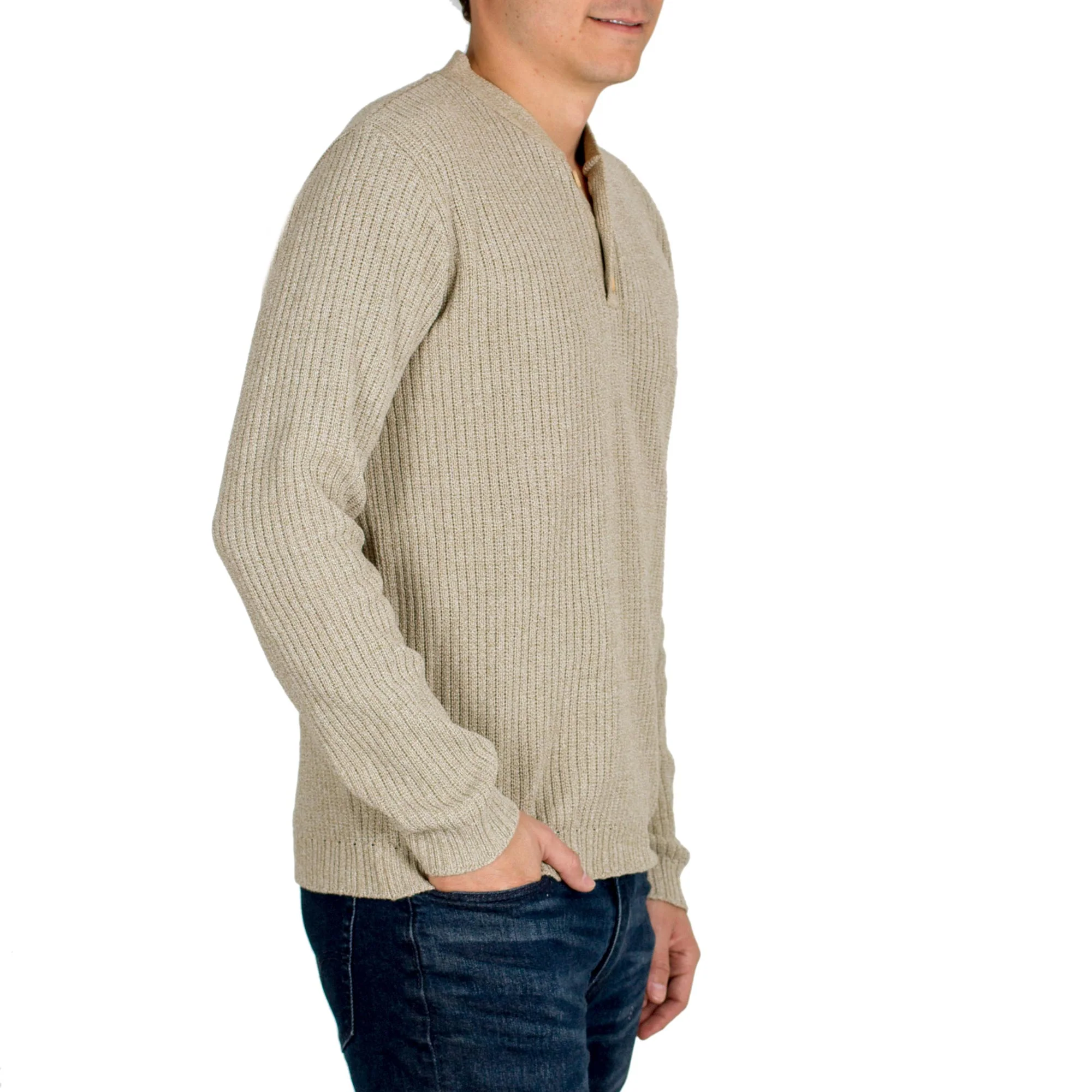 Maya Gentleman Ivory Men's Cotton Sweater - Image 4