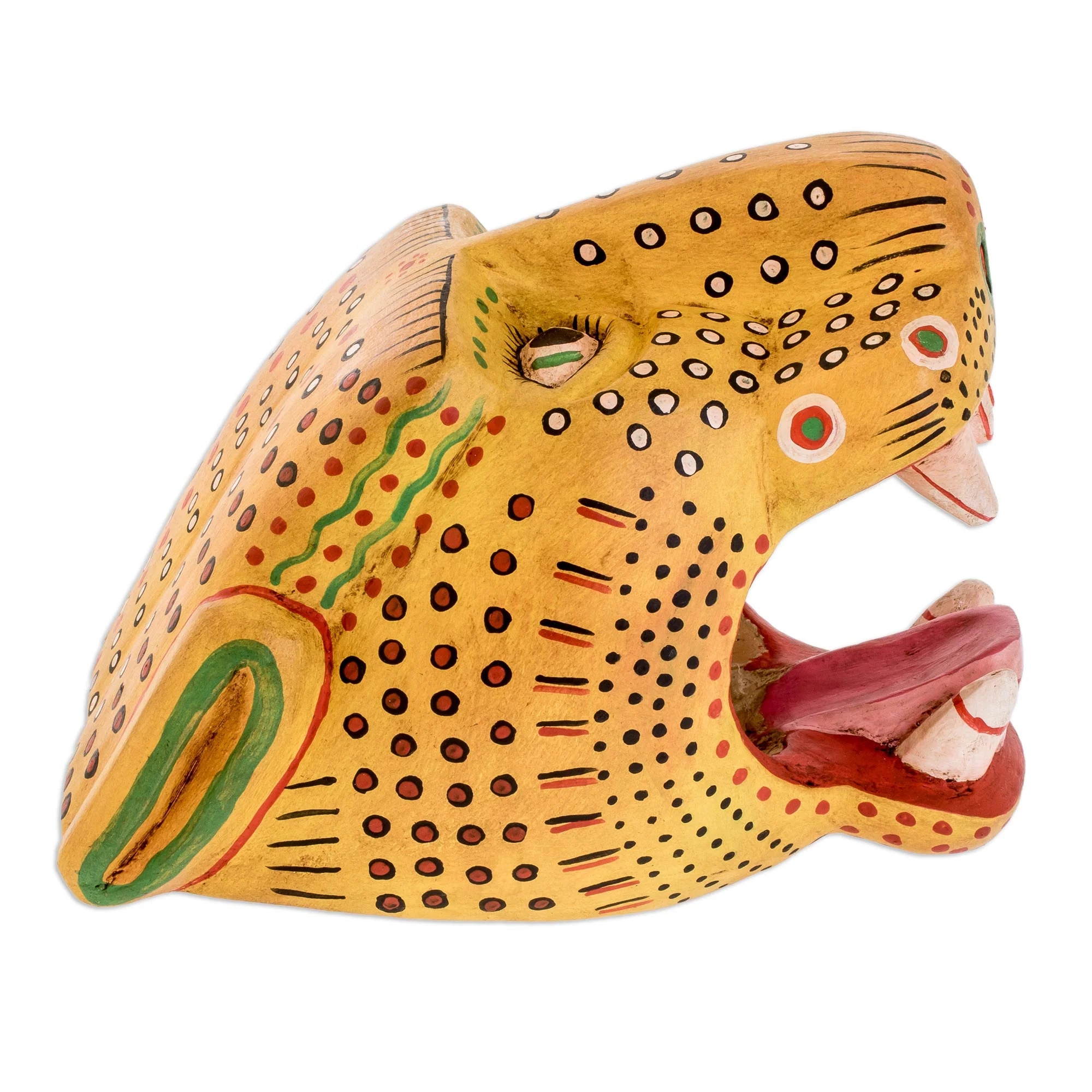 Maya Jaguar Pinewood Sculpture - Image 4
