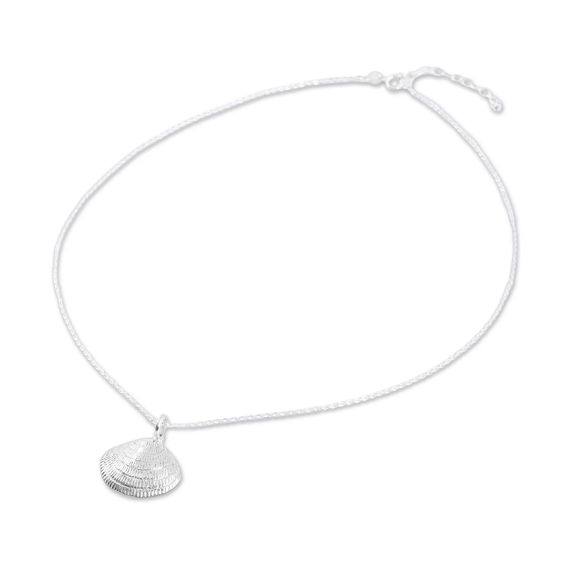 Mediterranean Shell Sterling Silver Seashell Pendant Necklace from Mexico - Image 5