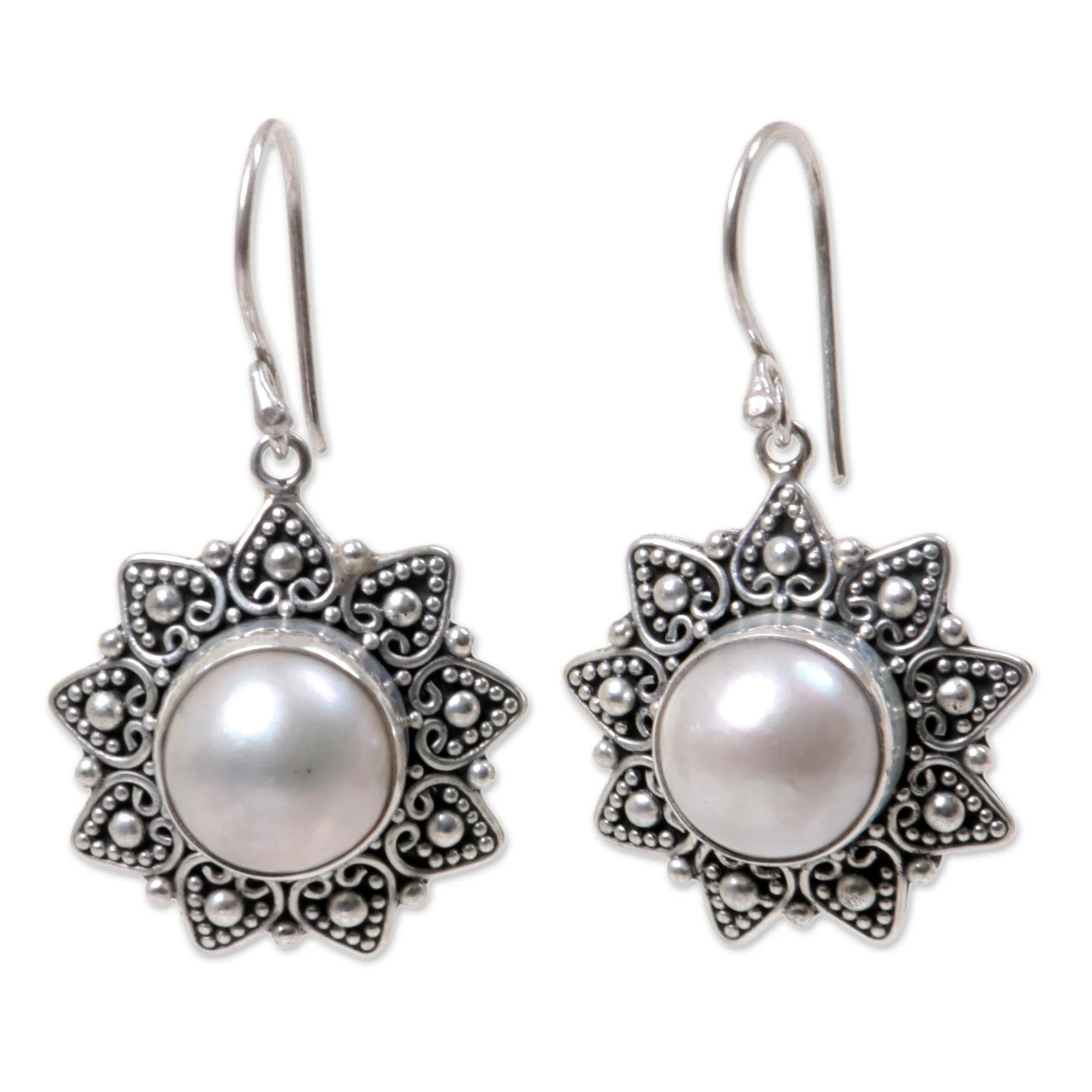 Melati Hearts Sterling Silver Bridal Earrings - Image 2