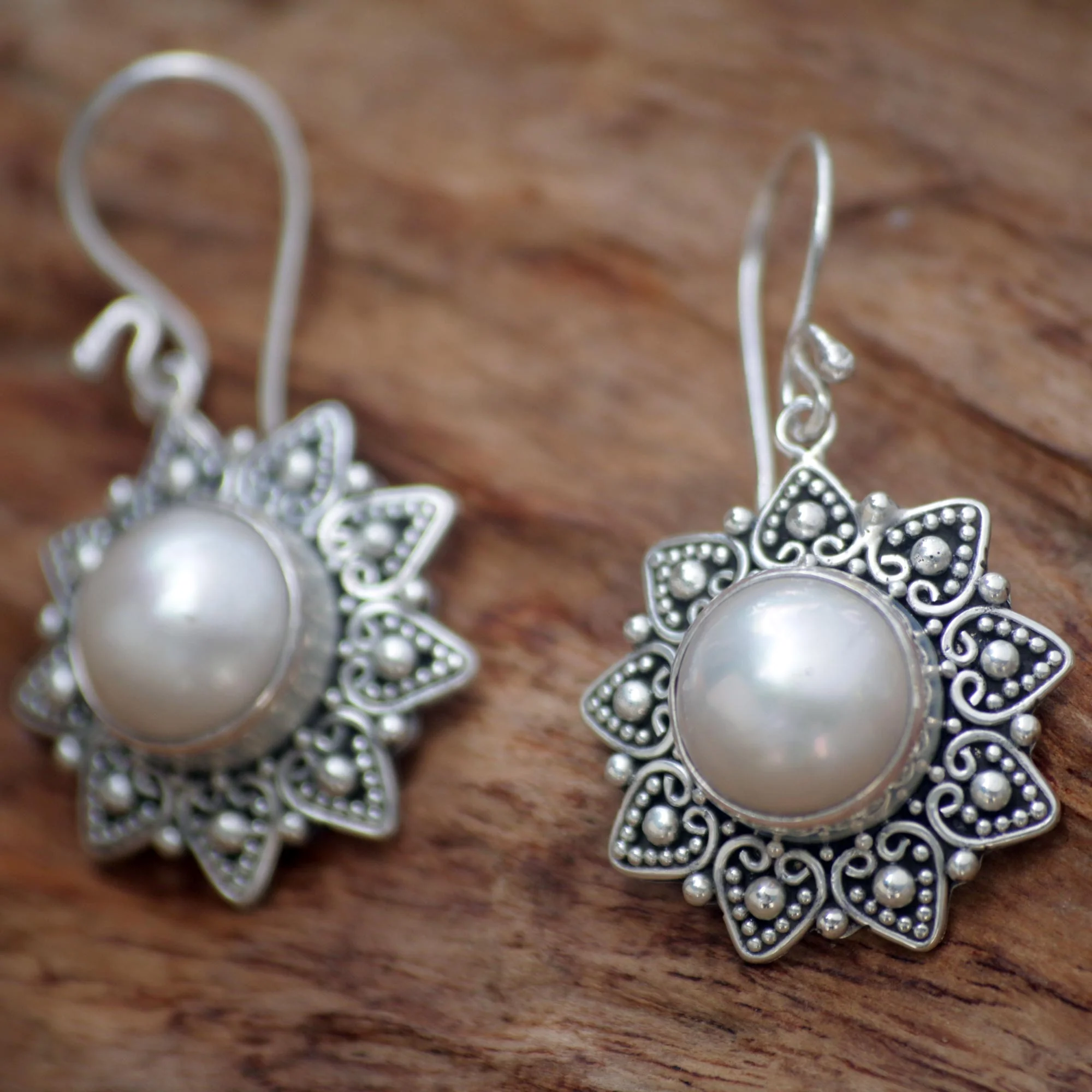 Melati Hearts Sterling Silver Bridal Earrings - Image 4
