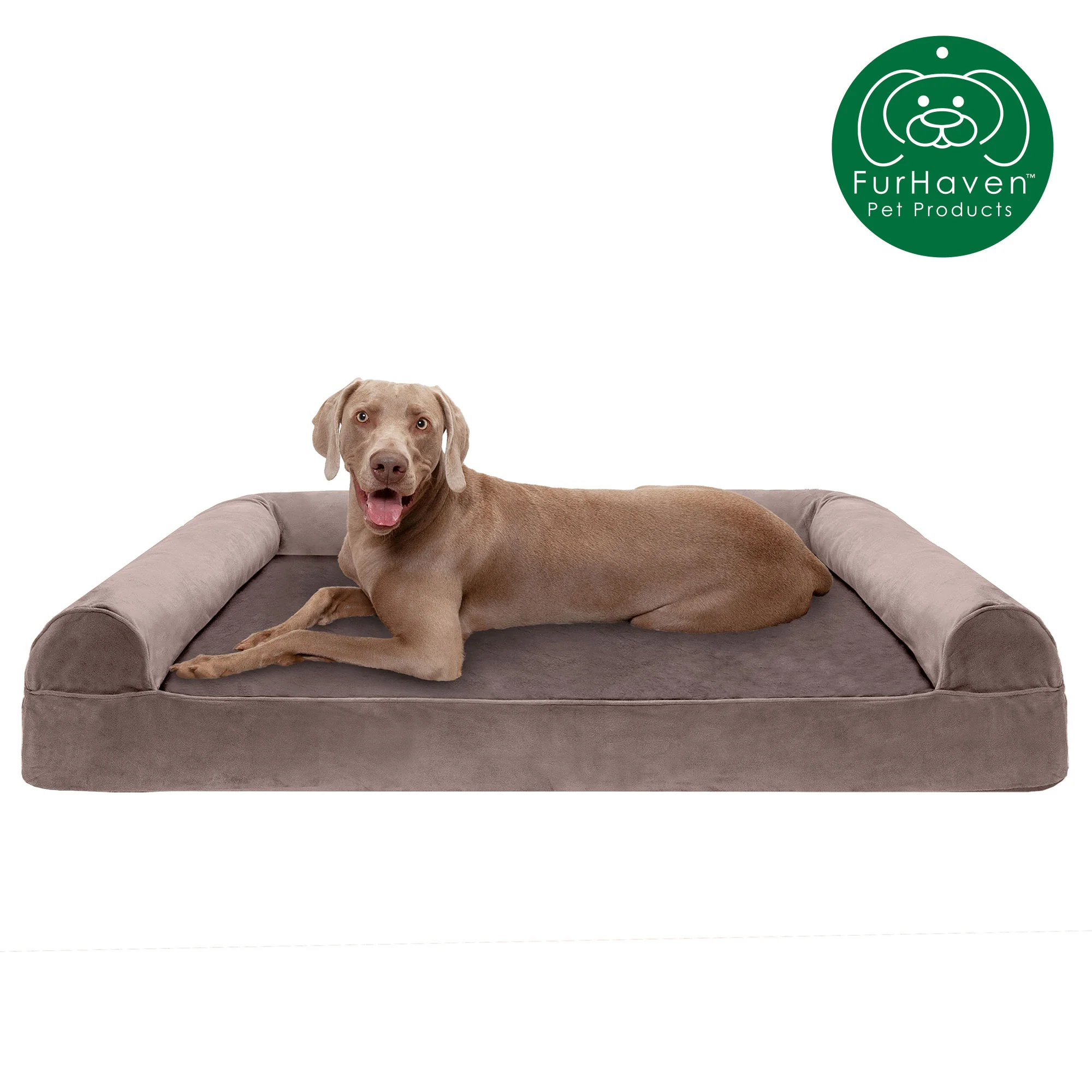 Memory Foam Faux Fur & Velvet Sofa-Style Pet Bed - Image 7