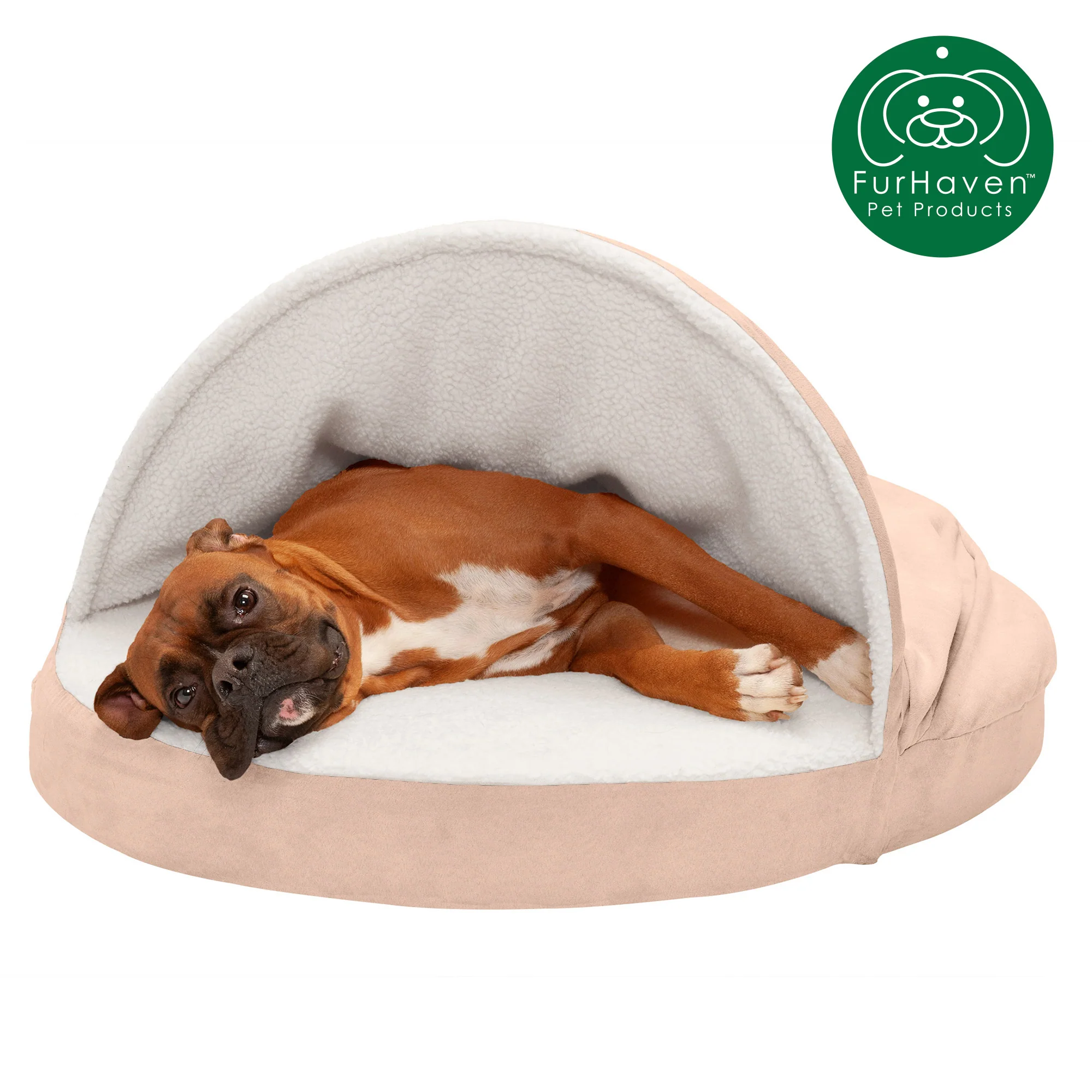 Memory Foam Faux Sheepskin Snuggery Burrow Dog & Cat Pet Bed - Image 10