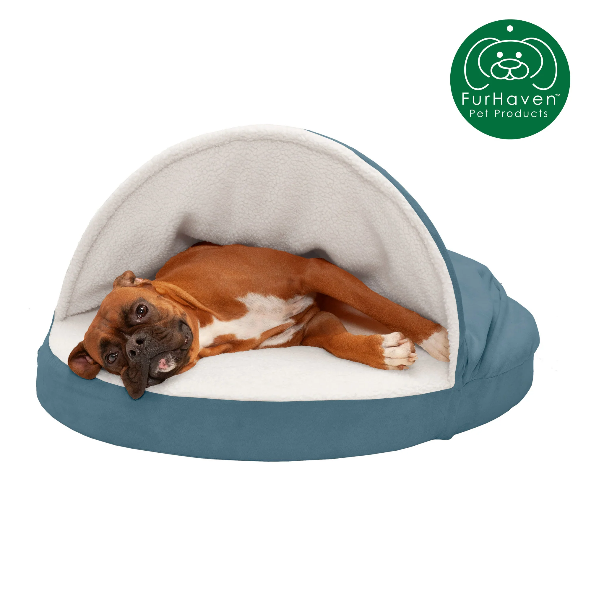 Memory Foam Faux Sheepskin Snuggery Burrow Dog & Cat Pet Bed - Image 14