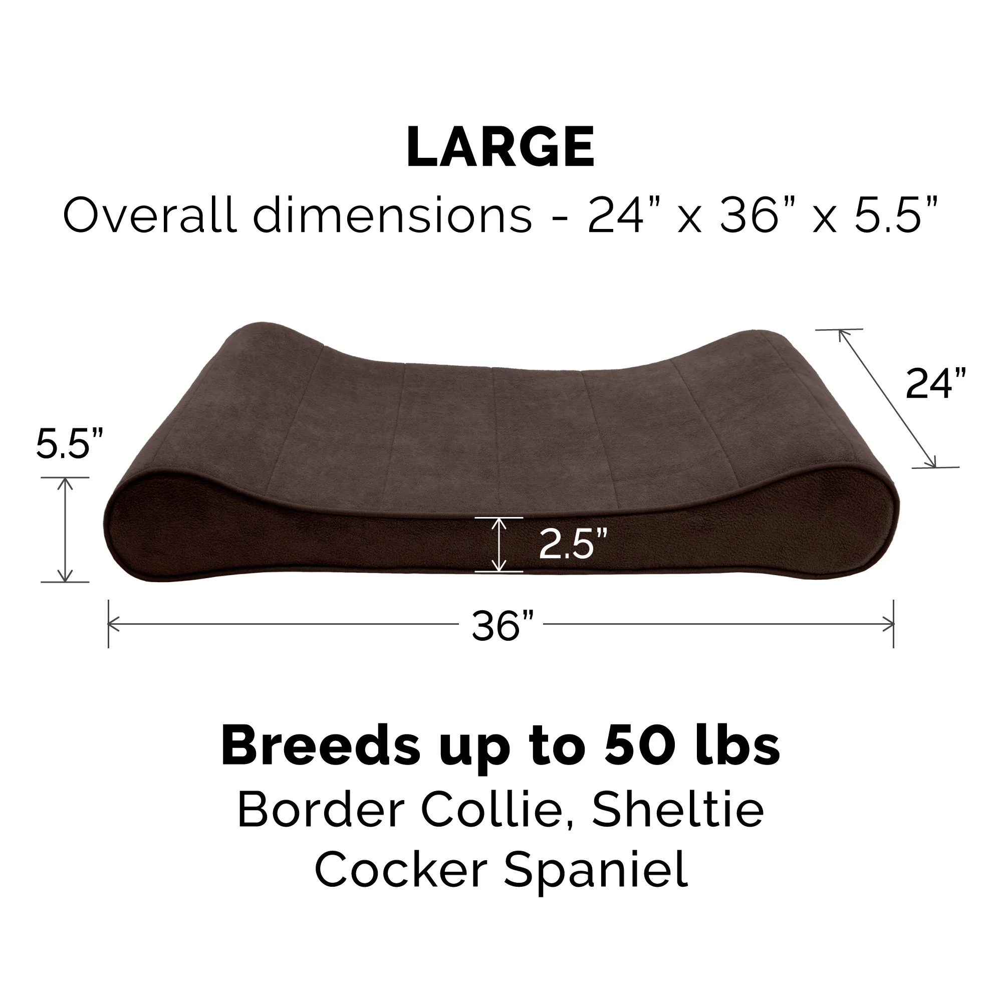 Memory Foam Microvelvet Luxe Lounger Pet Bed - Image 2