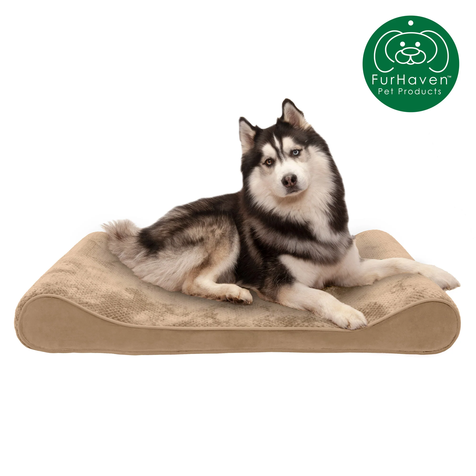 Memory Foam Minky Plush & Velvet Lux Lounger Pet Bed - Image 11