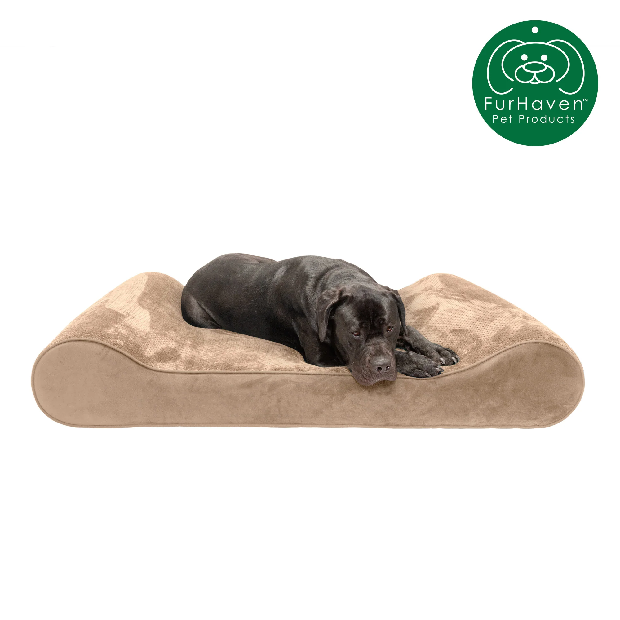 Memory Foam Minky Plush & Velvet Lux Lounger Pet Bed - Image 12