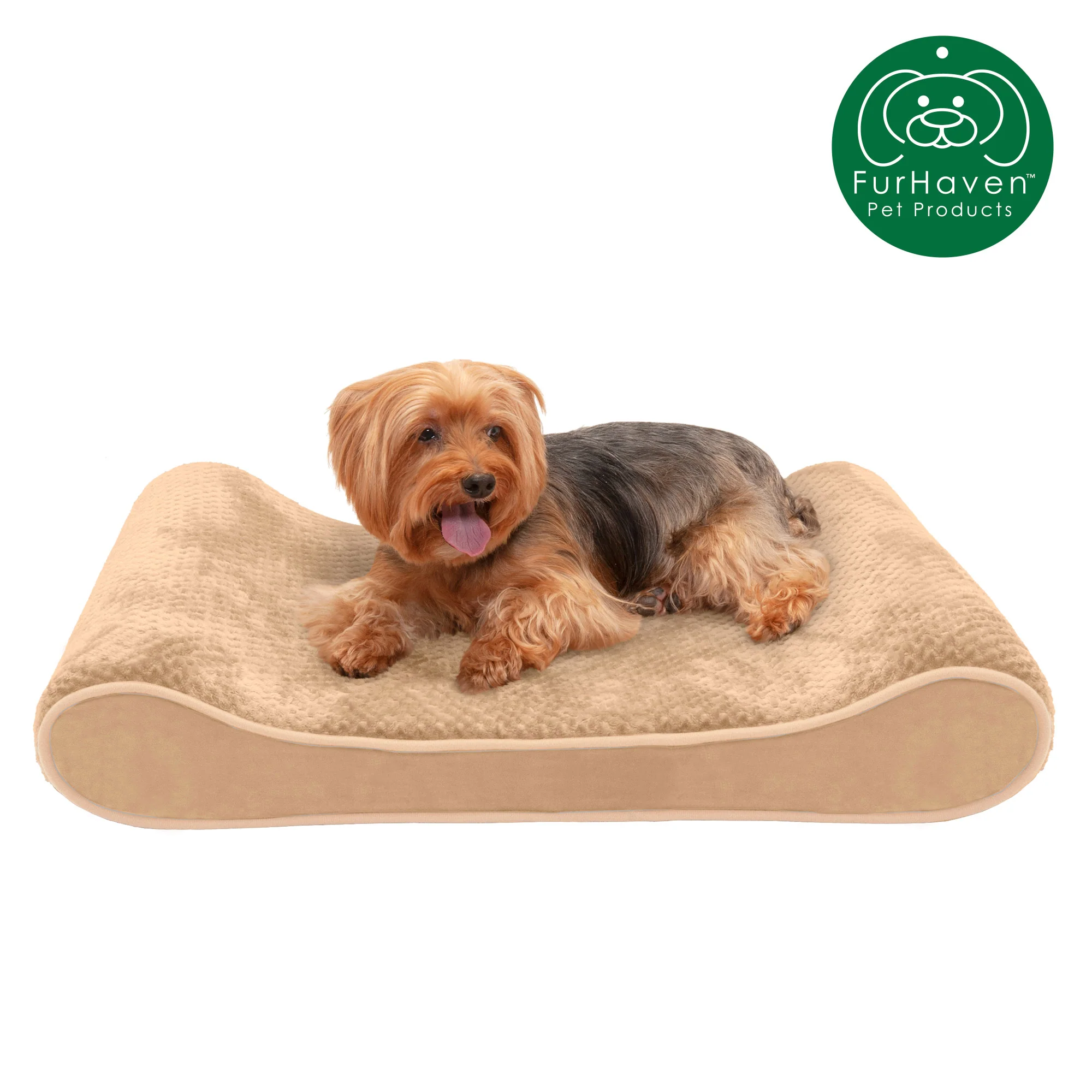 Memory Foam Minky Plush & Velvet Lux Lounger Pet Bed - Image 14