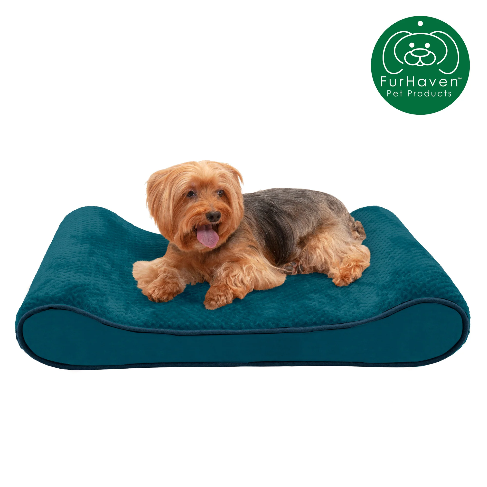 Memory Foam Minky Plush & Velvet Lux Lounger Pet Bed - Image 15