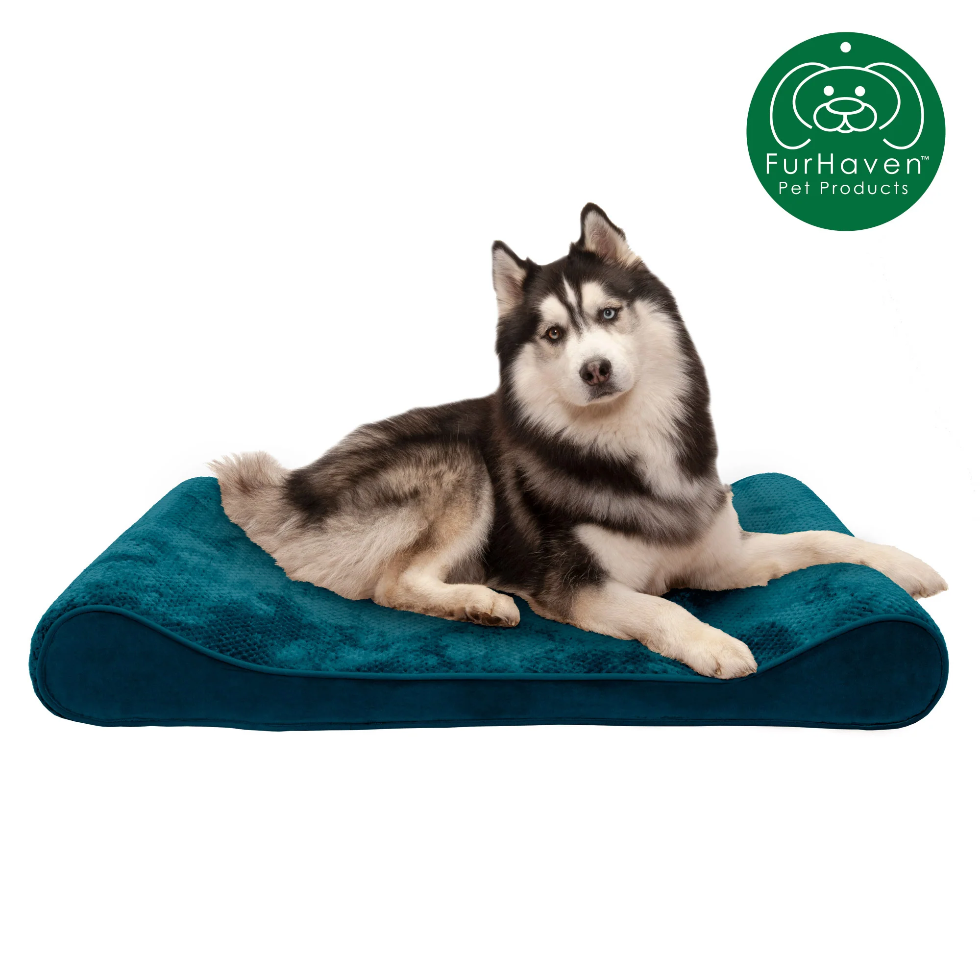 Memory Foam Minky Plush & Velvet Lux Lounger Pet Bed - Image 16