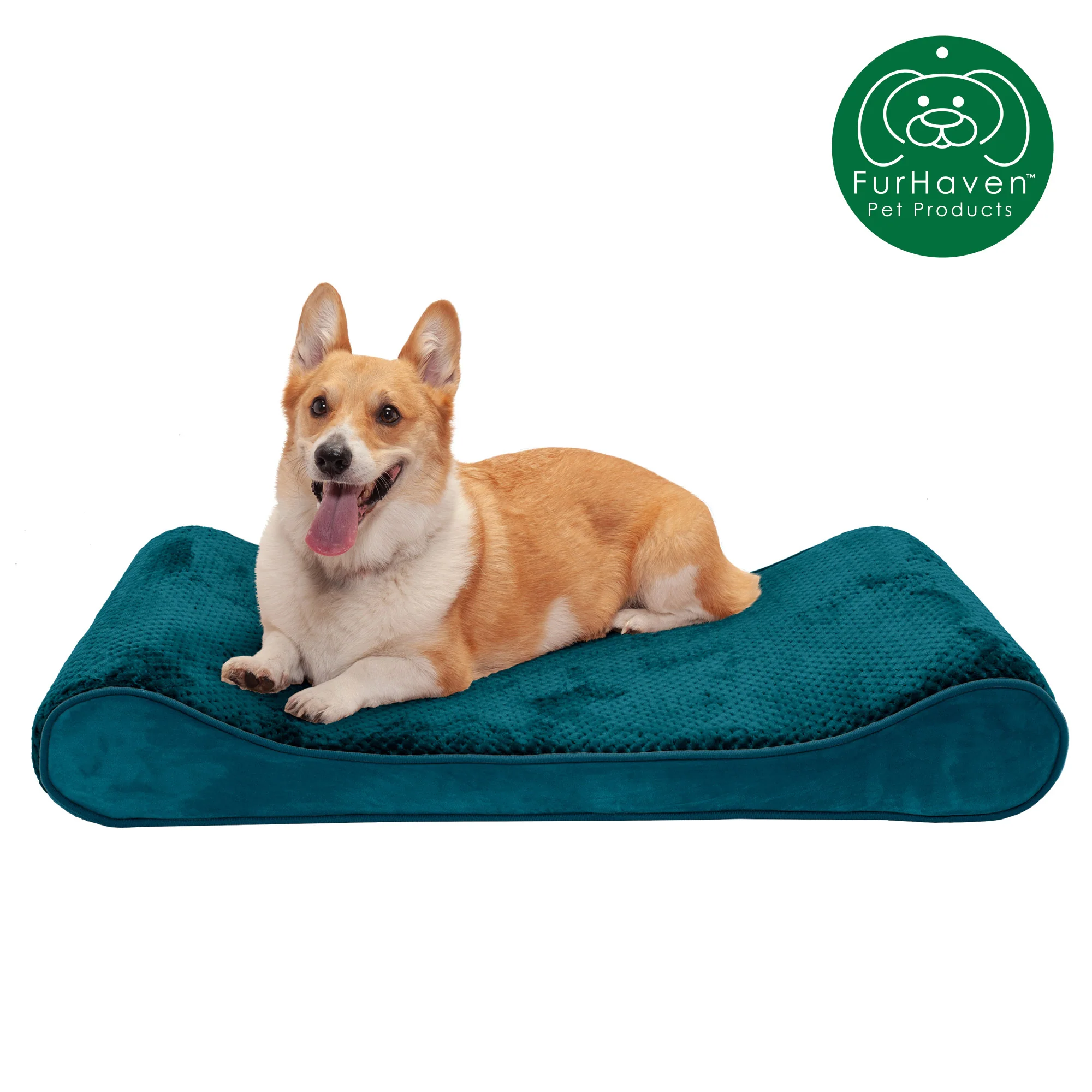 Memory Foam Minky Plush & Velvet Lux Lounger Pet Bed - Image 18