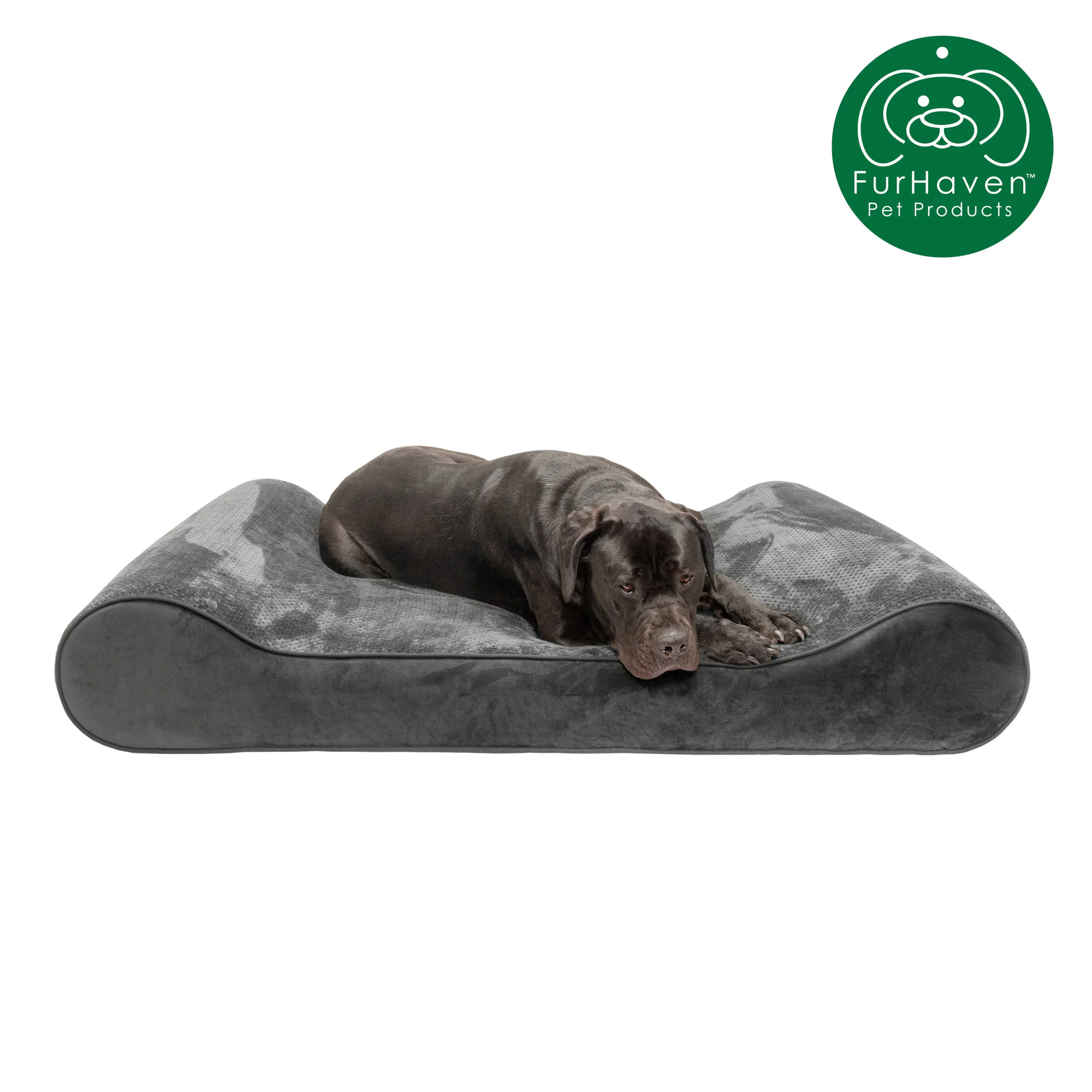 Memory Foam Minky Plush & Velvet Lux Lounger Pet Bed - Image 23