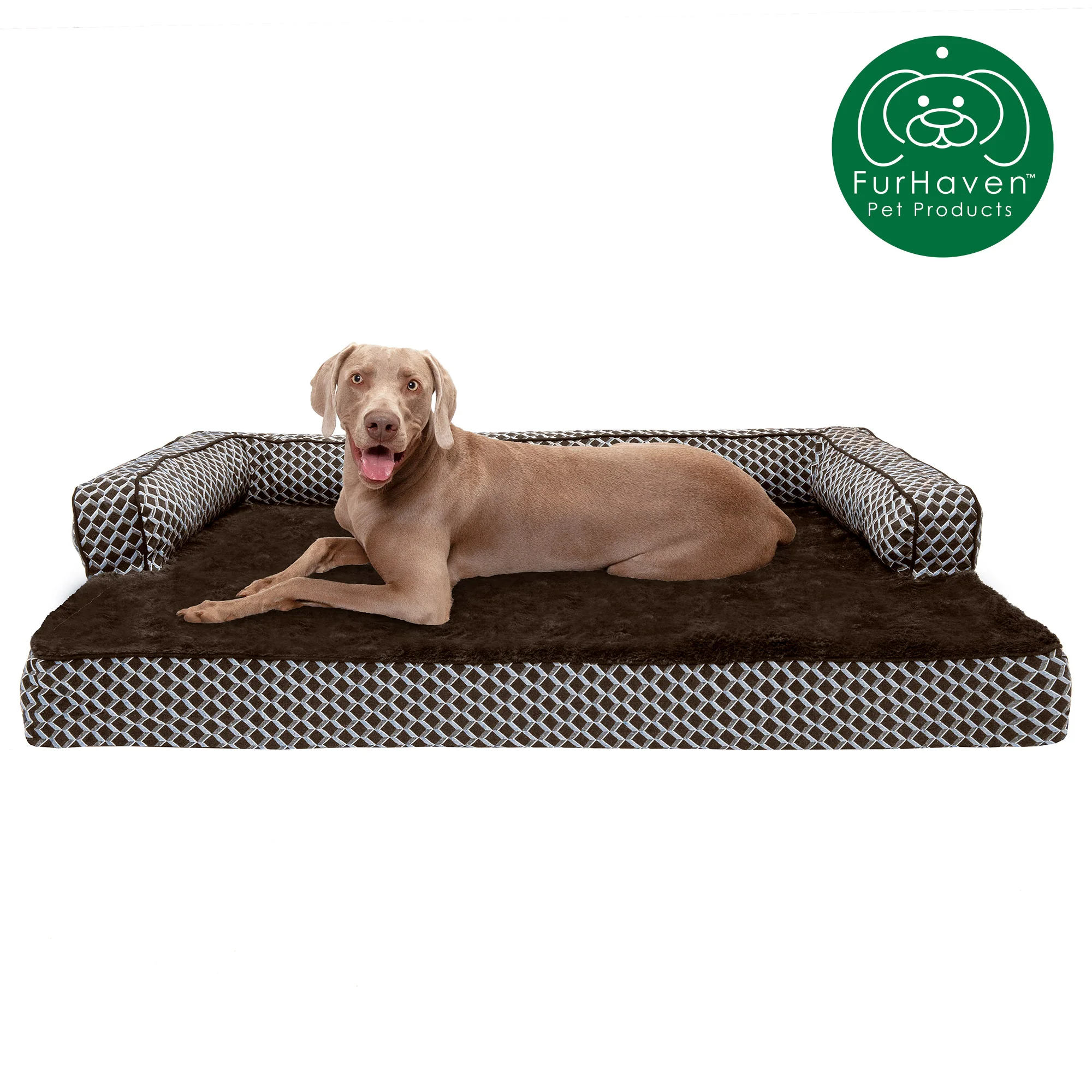 Memory Foam Plush Couch Sofa-Style Pet Bed - Image 7