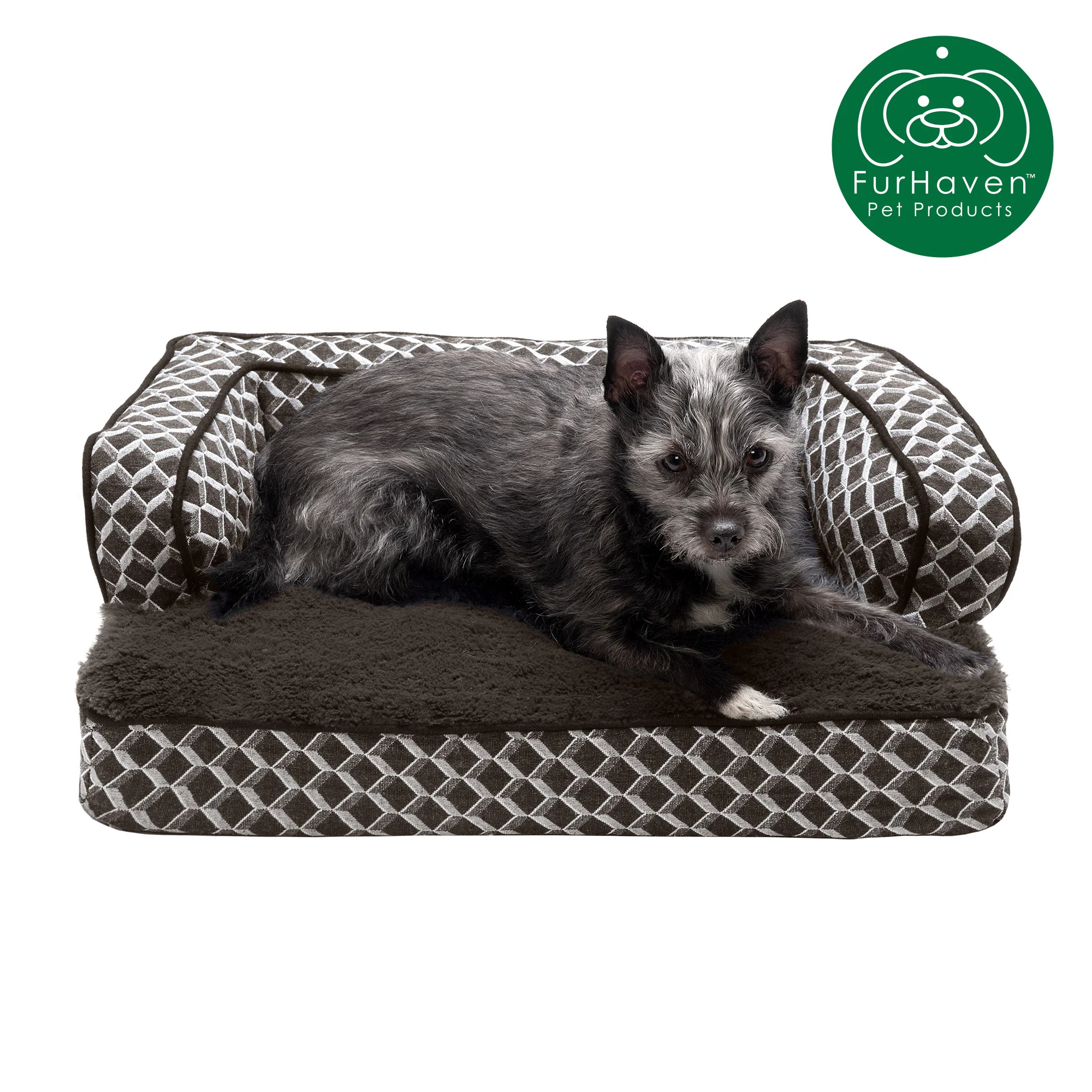 Memory Foam Plush Couch Sofa-Style Pet Bed - Image 9