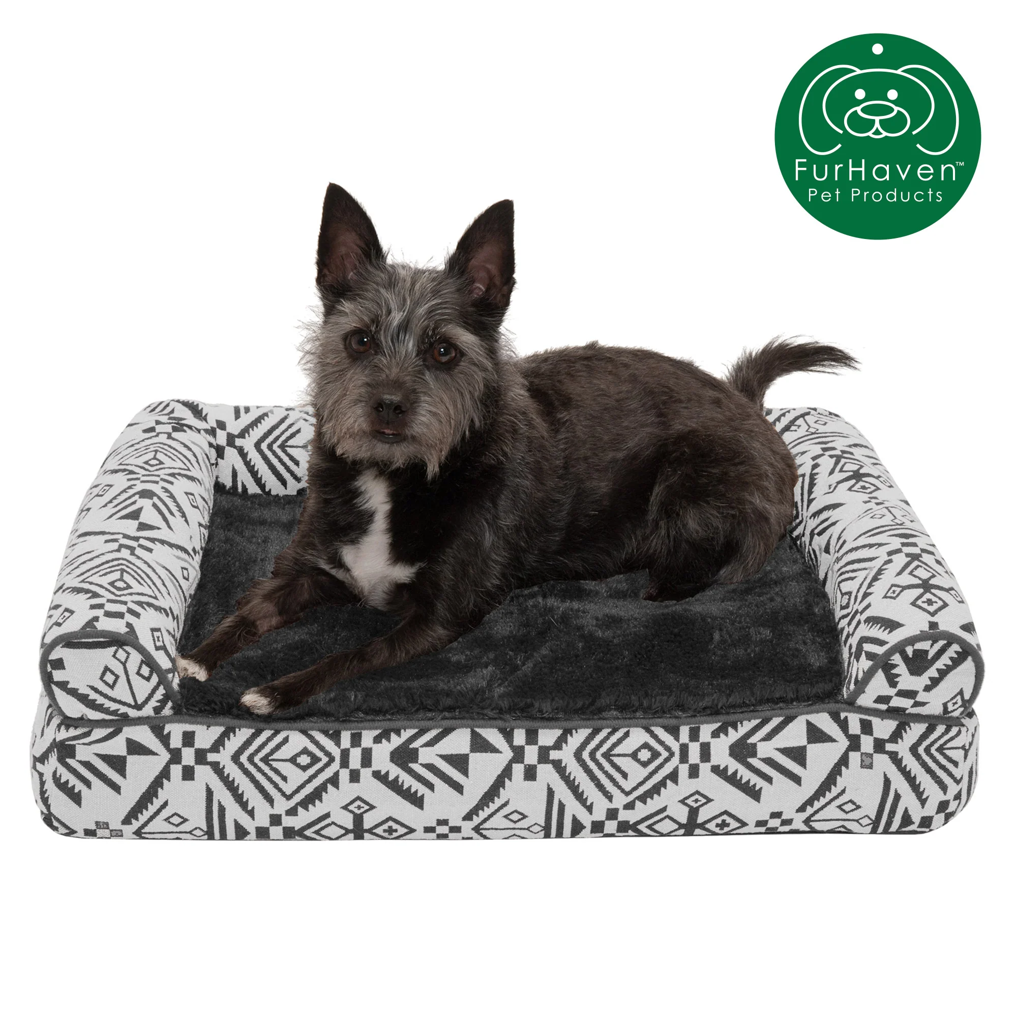 Memory Foam Southwest Kilim Sofa-Style Couch Pet Bed - Image 15