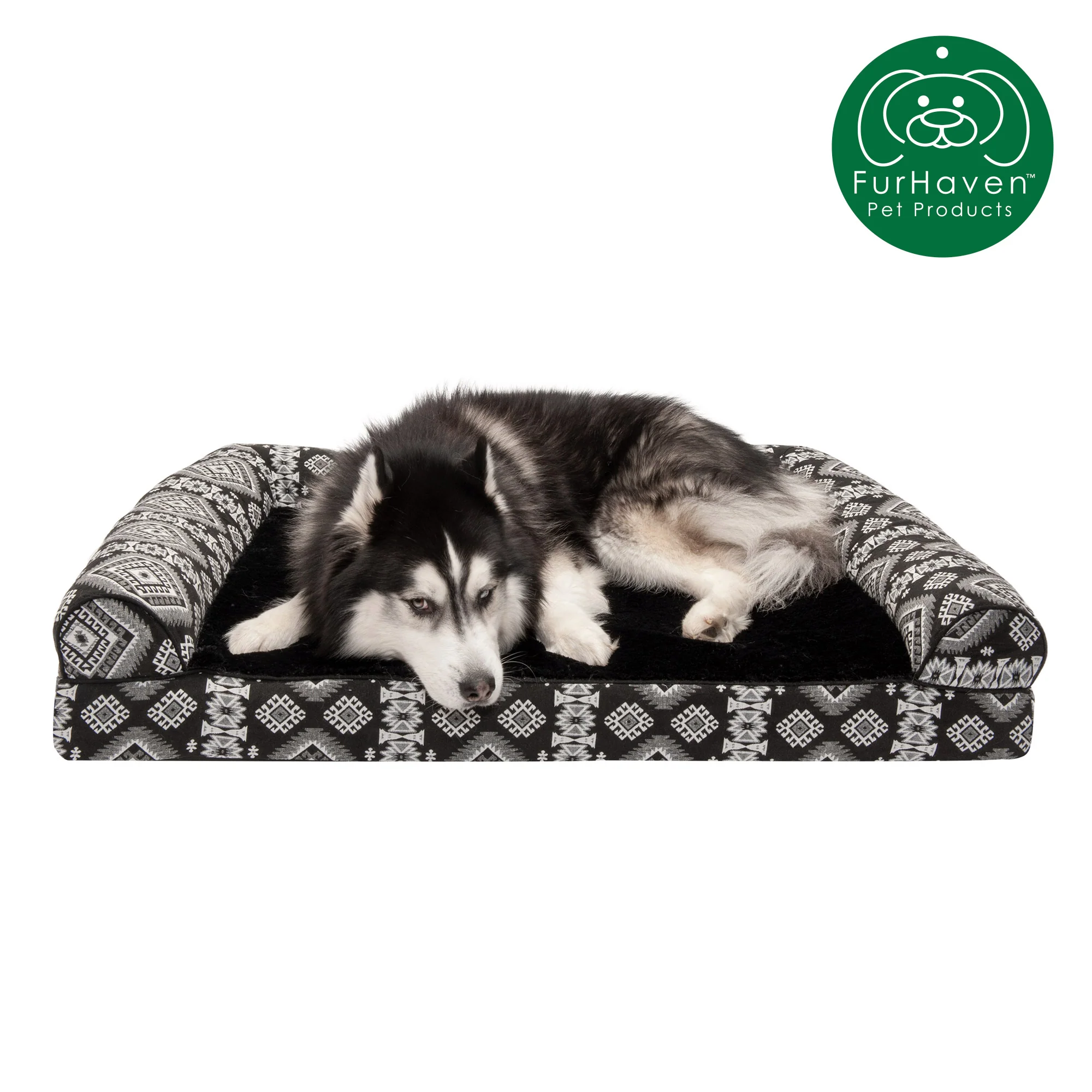 Memory Foam Southwest Kilim Sofa-Style Couch Pet Bed - Image 8