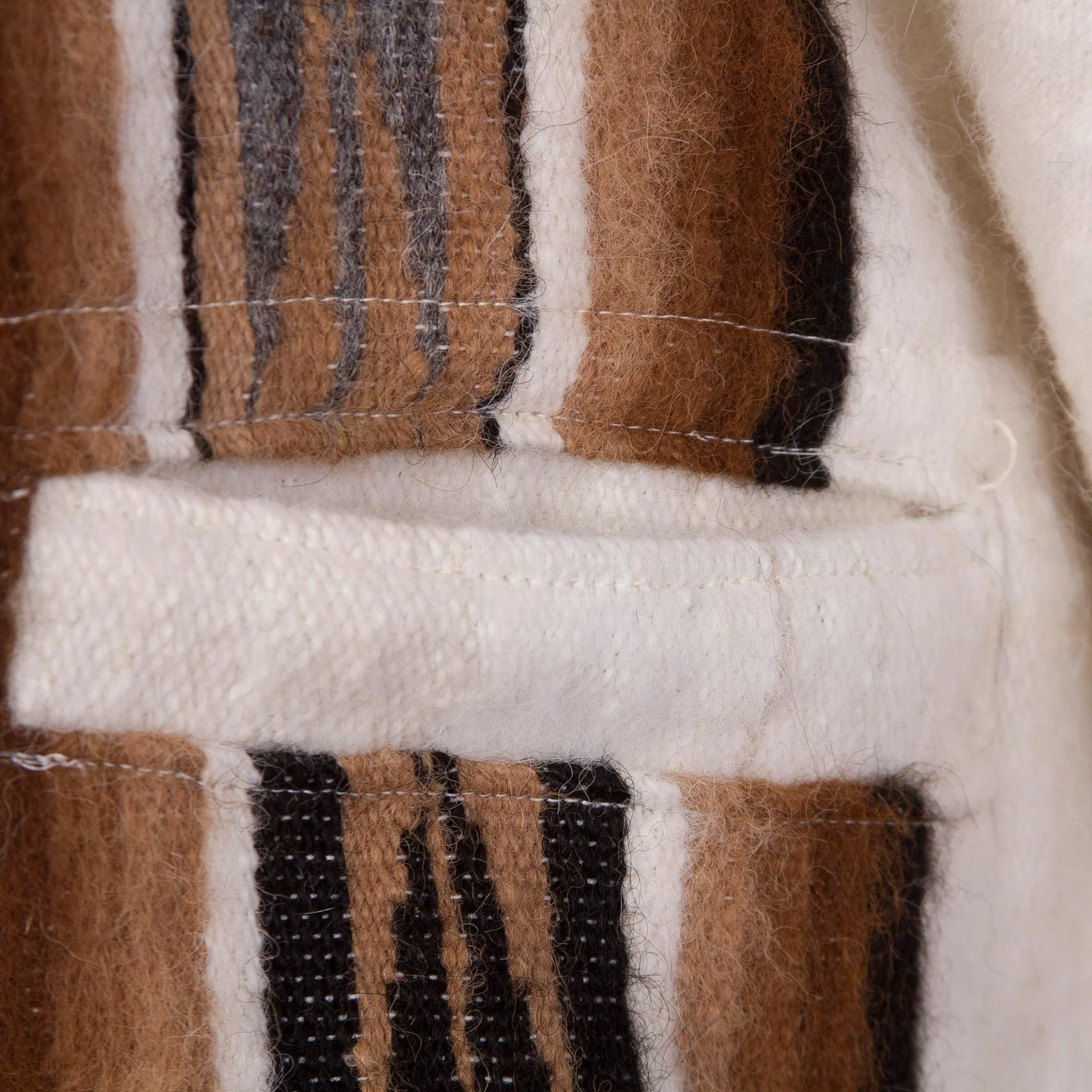 Men's Beige Alpaca Poncho - Image 4