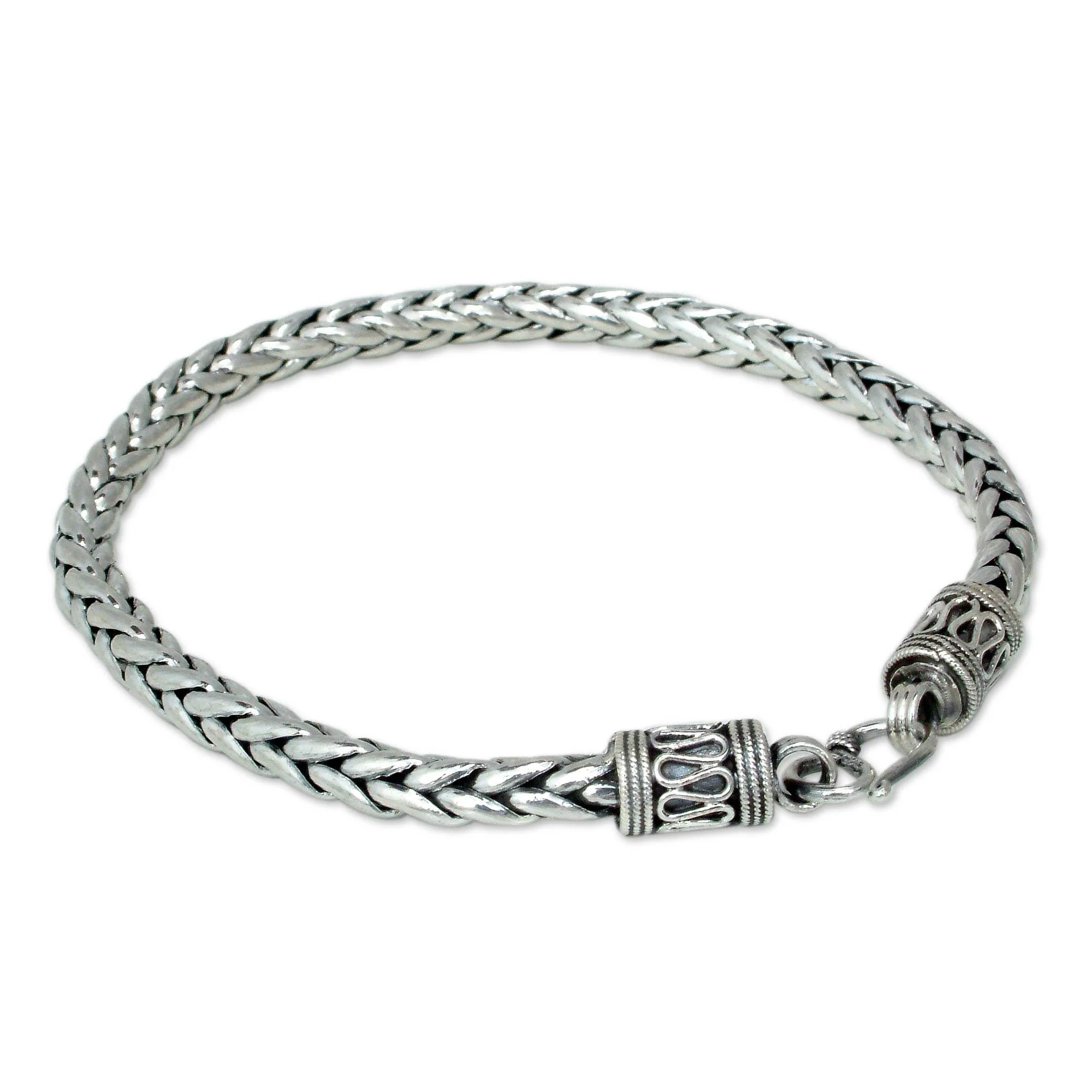 Men's Handmade Sterling Silver Chain Bracelet - Image 3