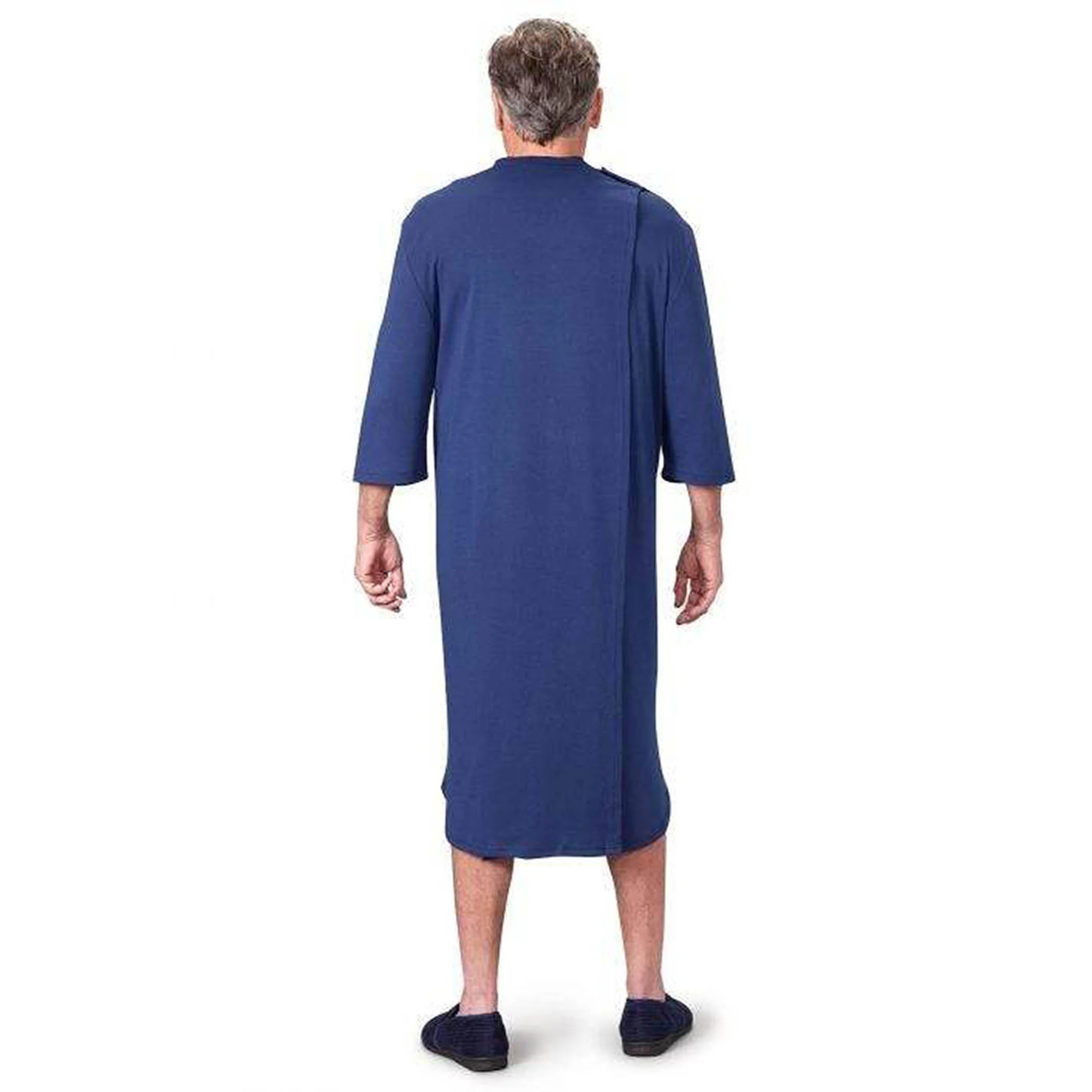 Men's Open Back Antimicrobial Nightgown - Image 3
