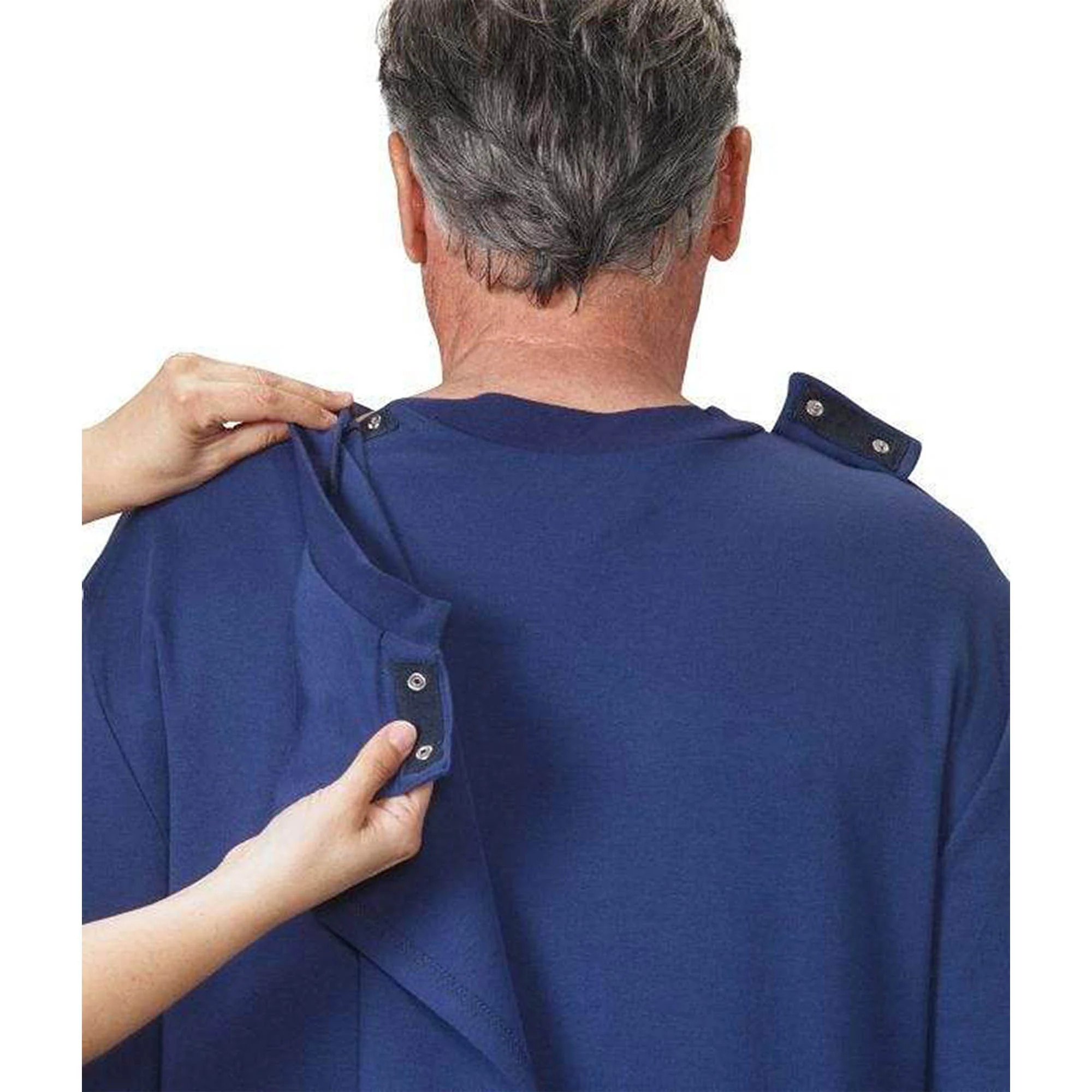 Men's Open Back Antimicrobial Nightgown - Image 4