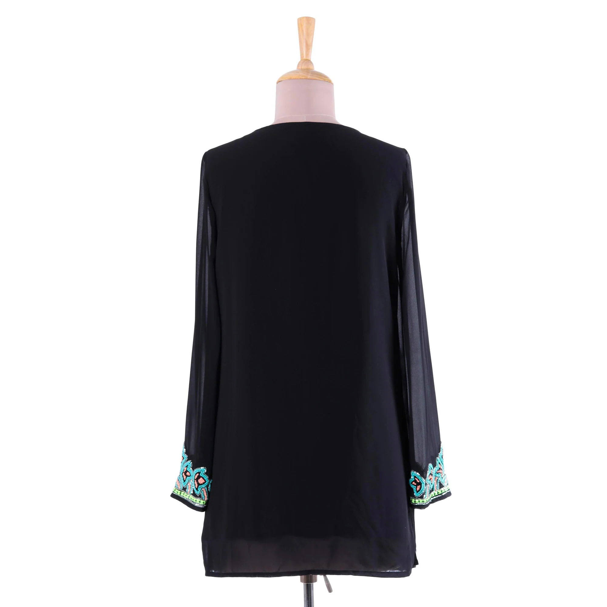 Midnight Celebration Multicolor Beaded Tunic - Image 5