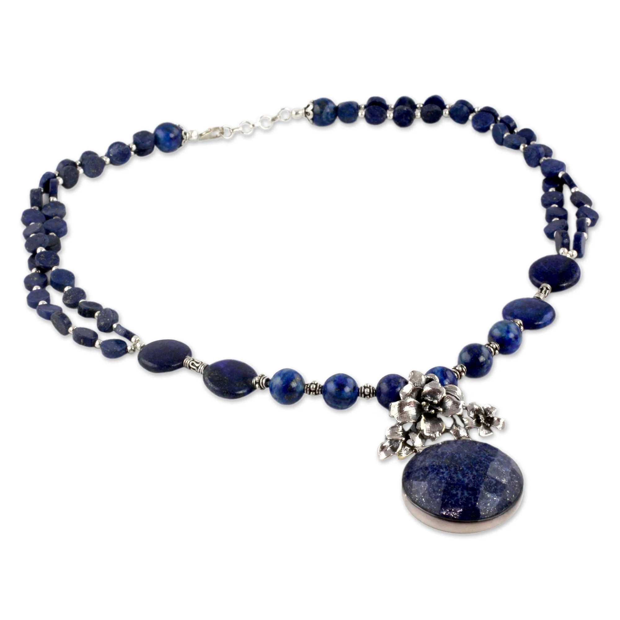 Midnight Lily Sterling Silver Pendant Necklace - Image 2
